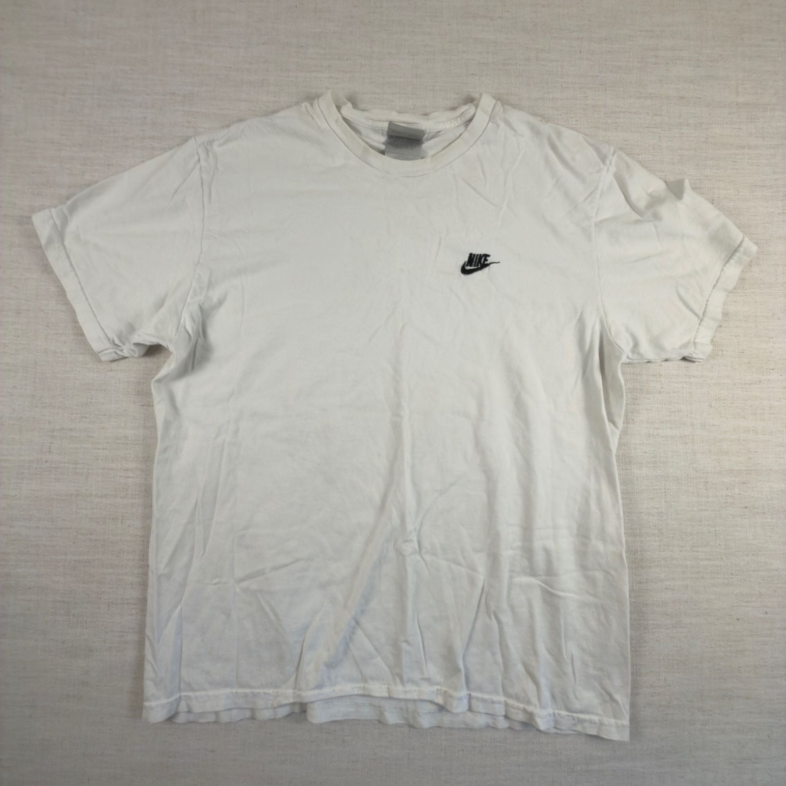 Nike Vintage Embroidered Swoosh T-Shirt White Size Large
