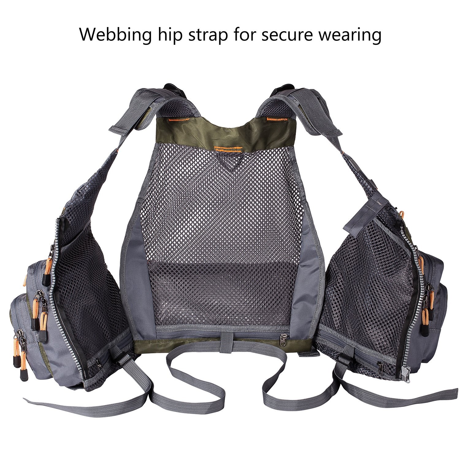 Strap Fishing Vest Adjustable For Men And Women For Fly Bass Fishing And Outdoor