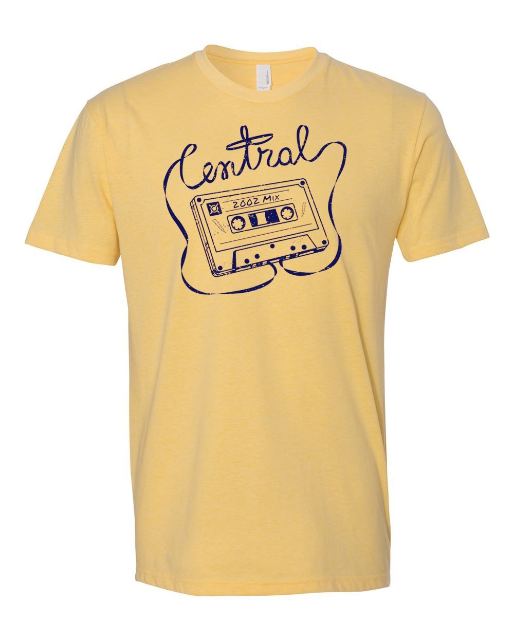 Central Clothing Co. Mix Tape T-shirt, Mens Sizes S,M,L, XL, 2XL, 3XL – Yellow