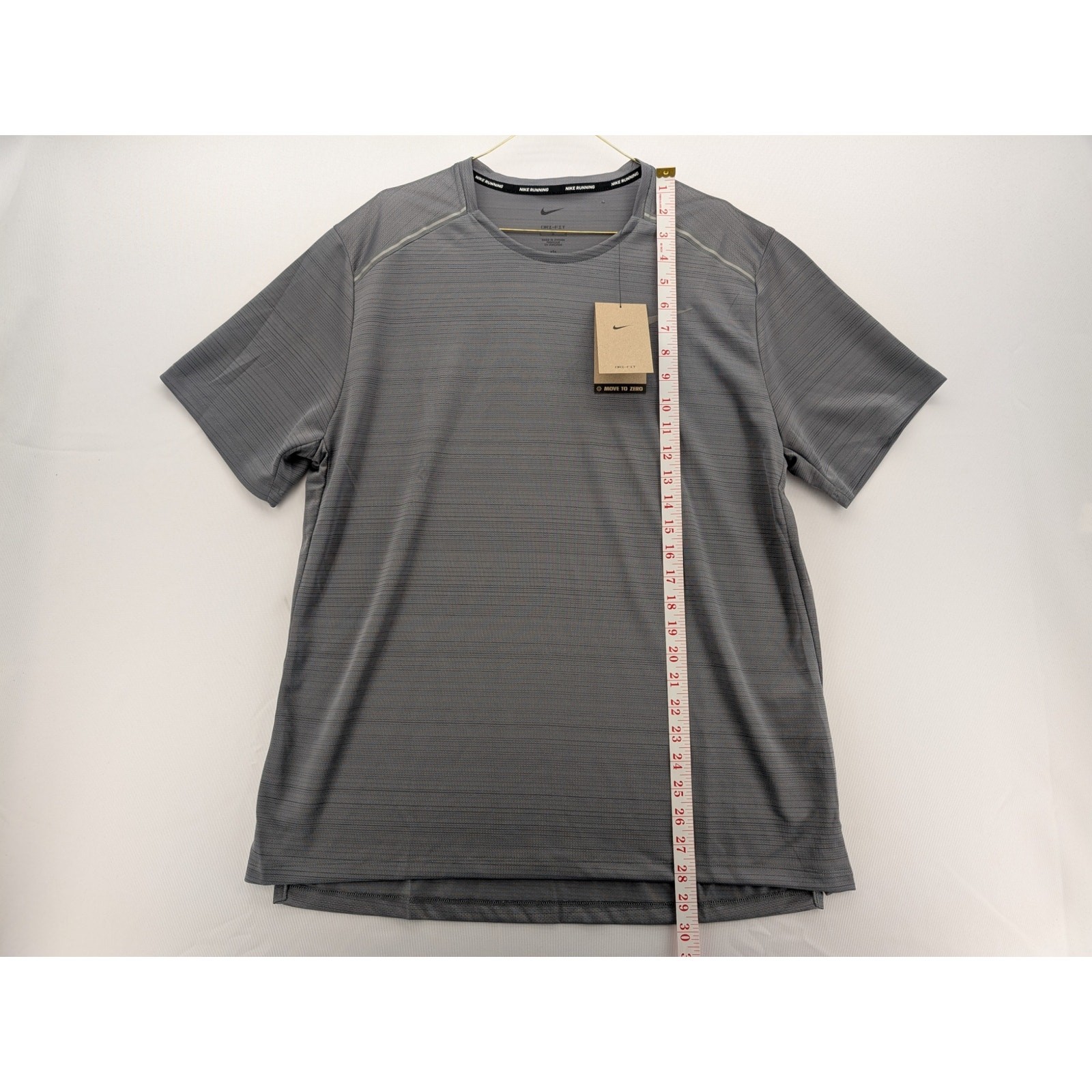 NWT Nike Dri-FIT 1.0 Grey Miler Running T Shirt in Grey size Large