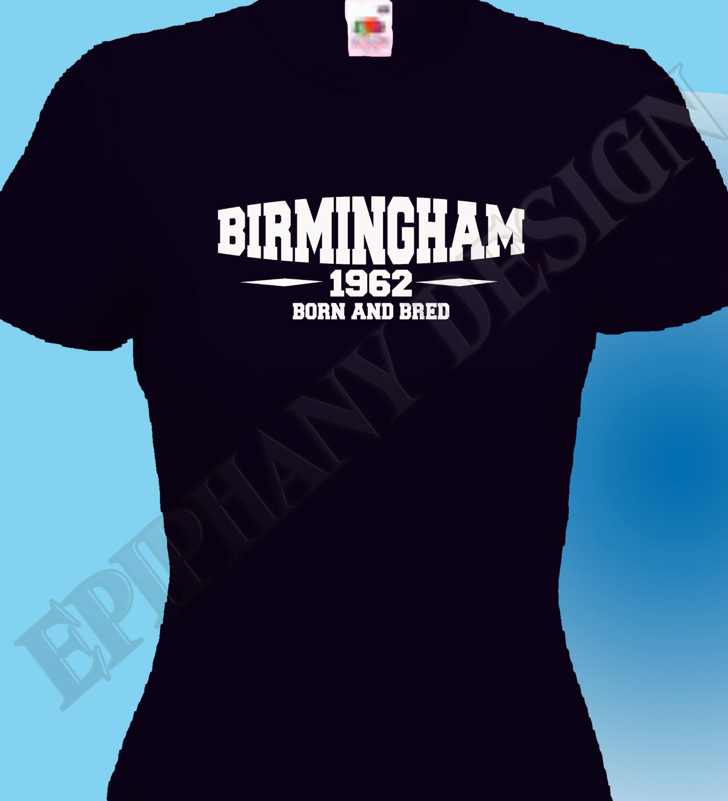 Birmingham Born And Bred Mens Ladies T-Shirt Add Year Of Your Choice Great Gift