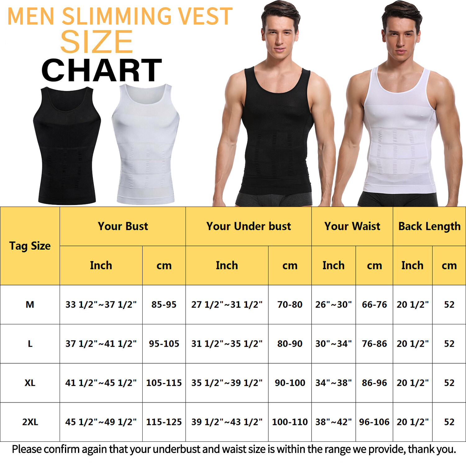 Men’s Slimming Body Shaper Vest Abs Abdomen Compression Shirt Workout Tank Tops#