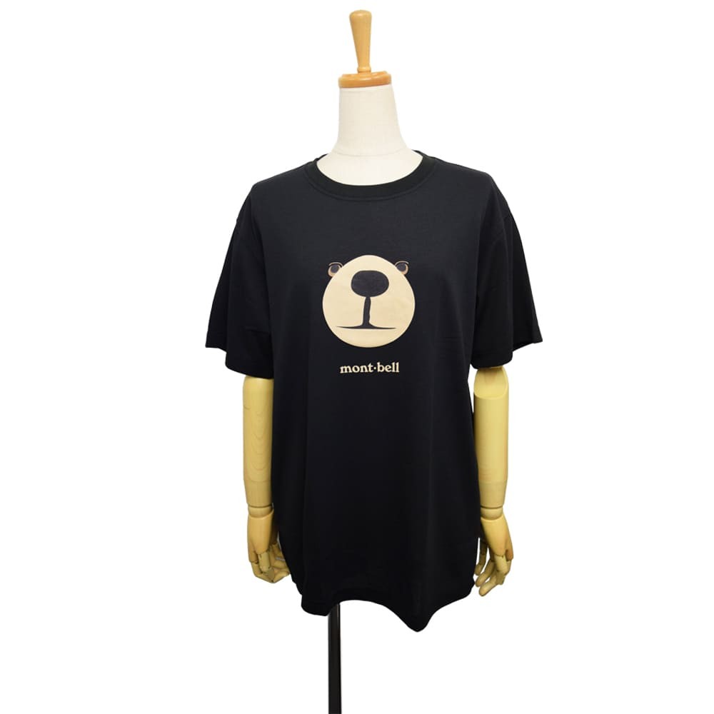Montbell T-shirt XS or S or M or L or XL sizes black, unisex UV protection