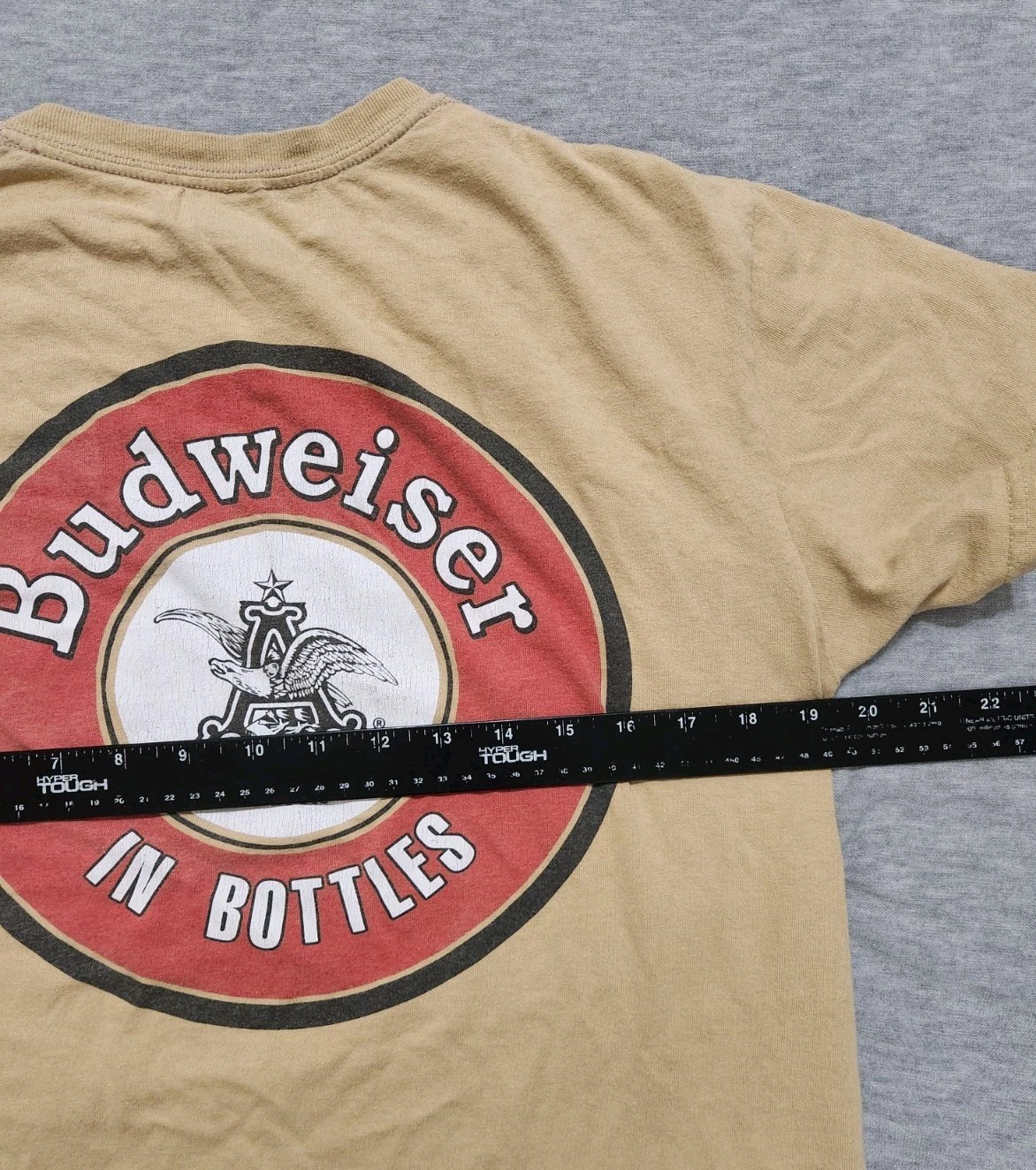 Budweiser Shirt Adult S Brown Beer Brewing Company Tee Alcohol Bartender Party