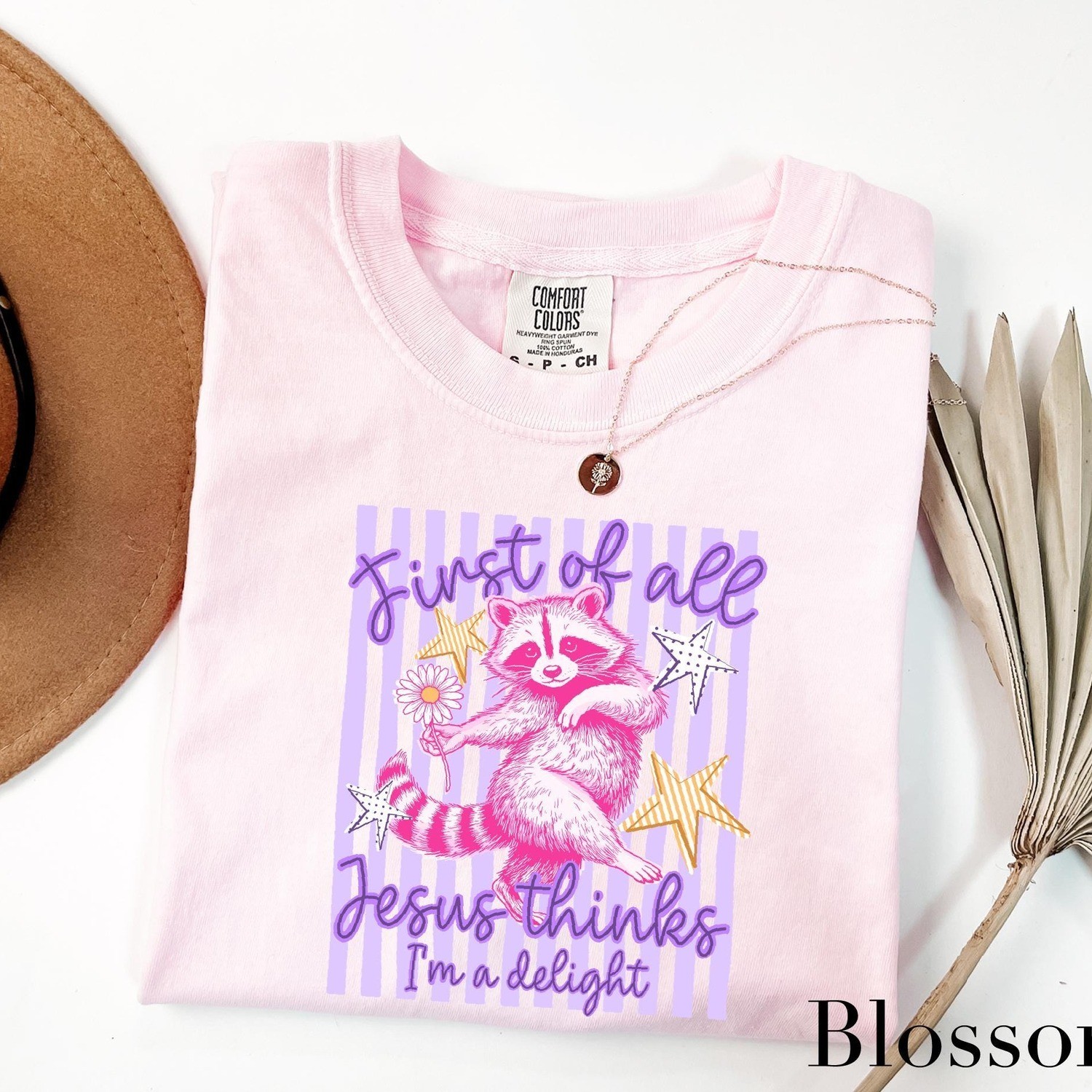 Jesus Thinks I Am A Delight First Of All Raccoon Sarcastic Christian Tee Gift