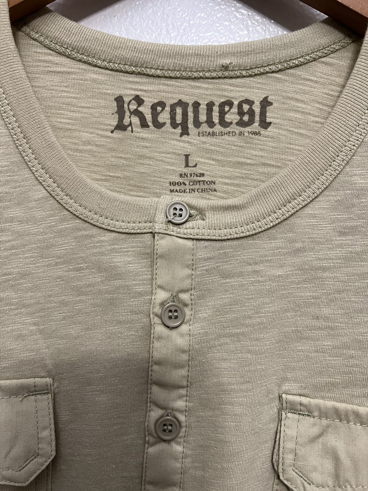 request jeans mens t-shirt new light brown