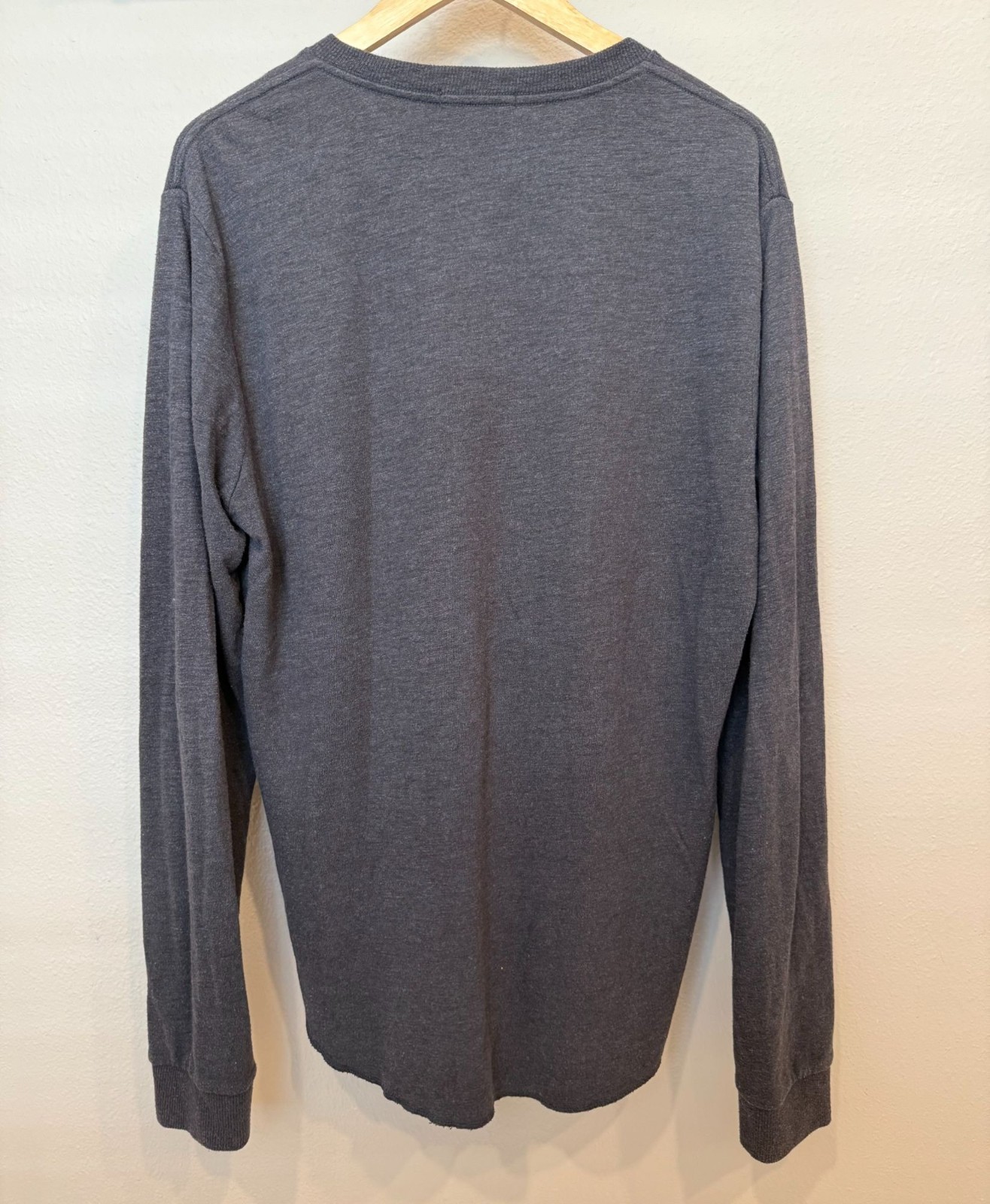 Marine Layer Mens Pullover Long Sleeve Henley Shirt M/L Gray Casual Soft Outdoor