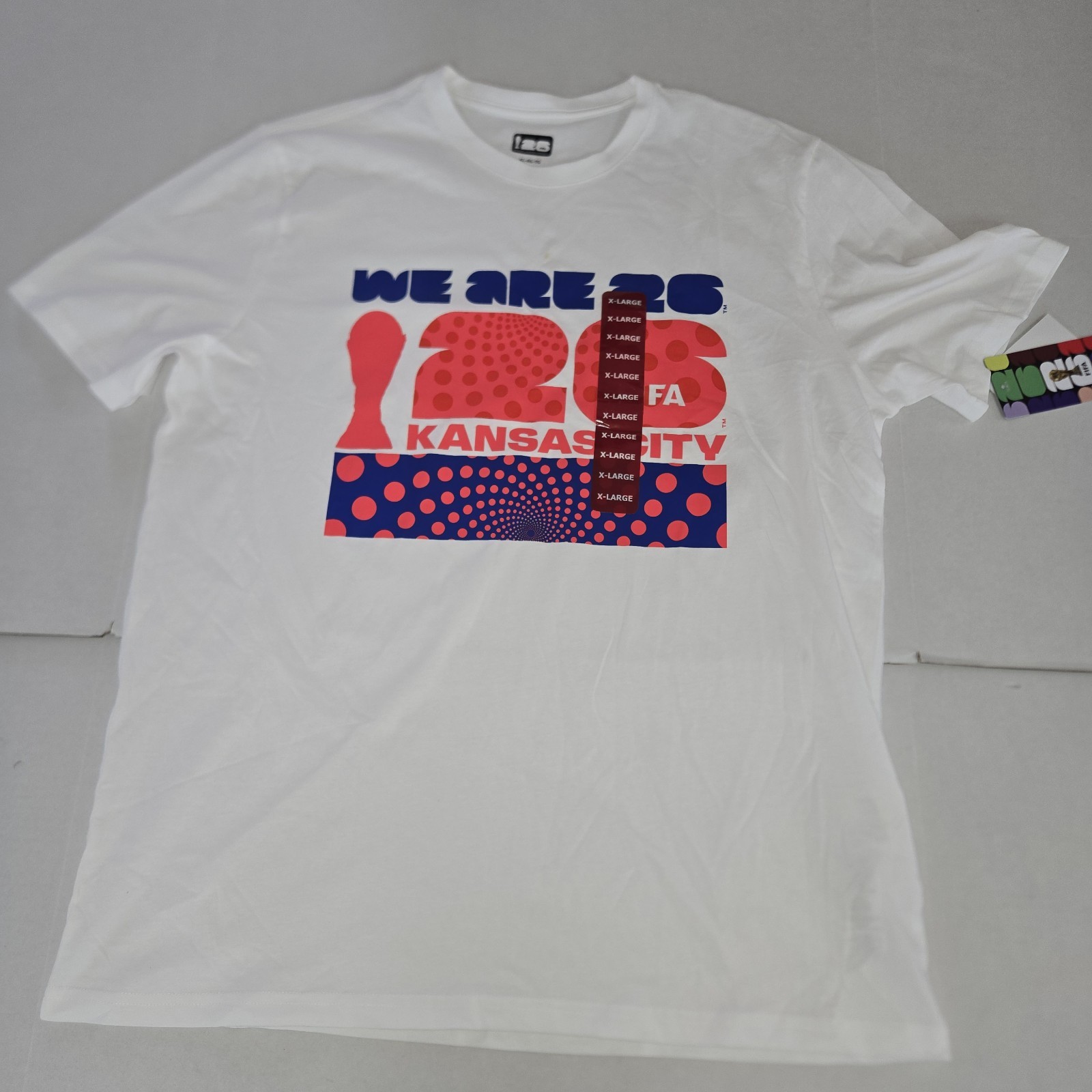 Fifa World Cup 2026 TShirt XL Soccer Graphic USA Futbol Fan Nwt Flaw See Pics