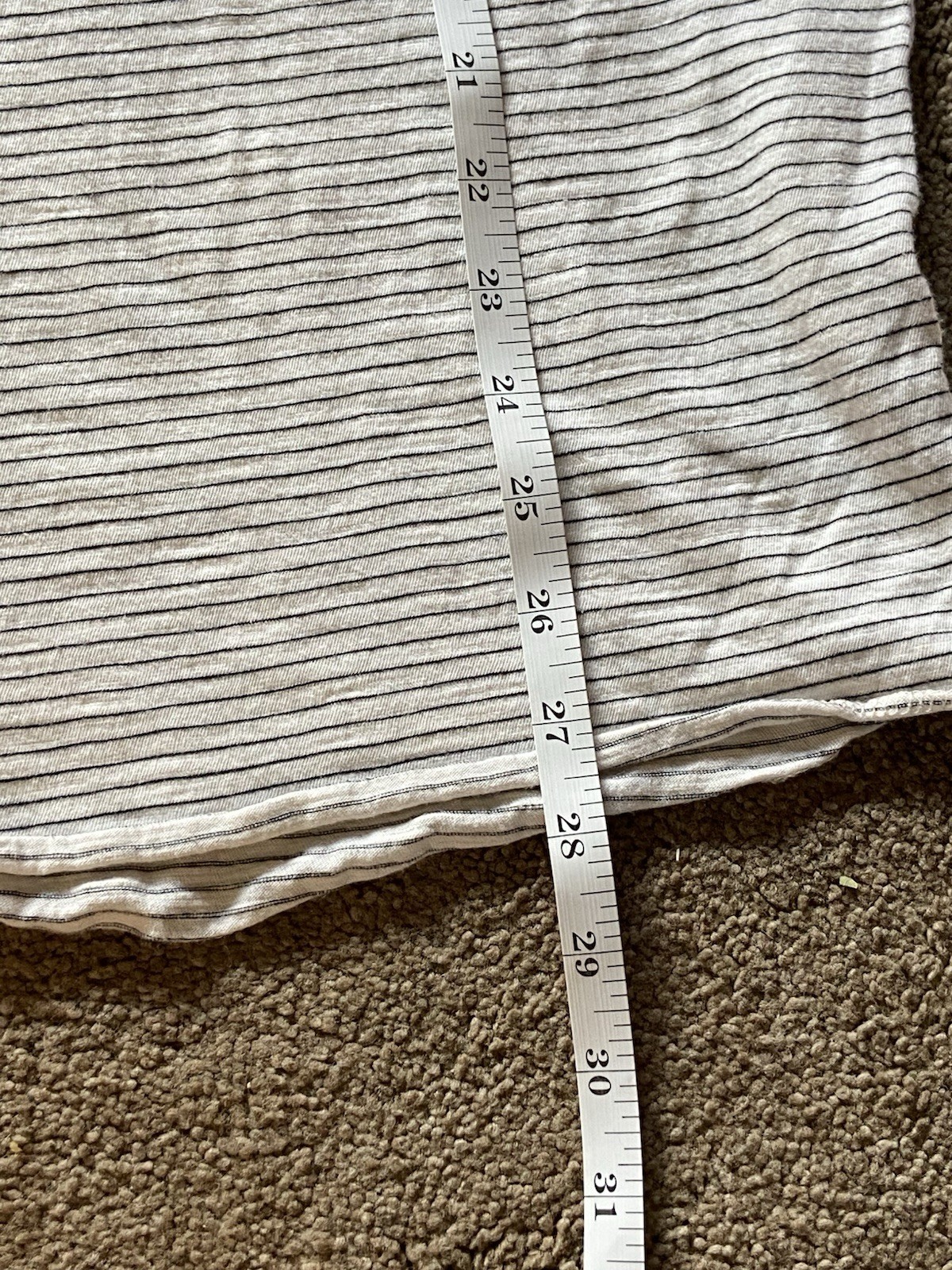 Men’s Marine Layer Long Sleeve Henley Shirt M/L White Striped Cotton Blend