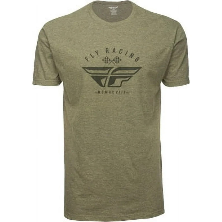 Fly Racing Patriarch Tee T-Shirt in Sage Cyan Red and Black Size Small and Large
