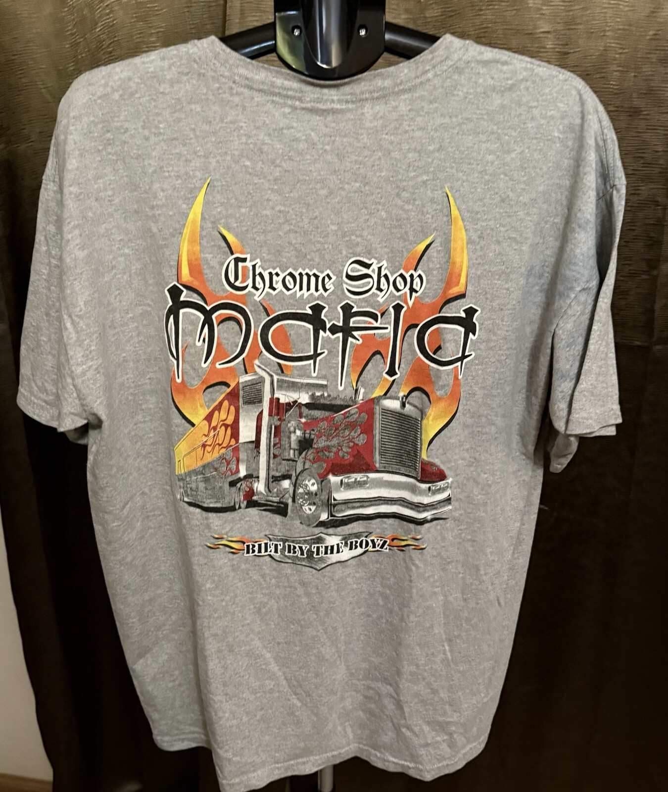 Truck Themed T-shirt Chrome Shop Mafia Built By The Boys Xl kenworth