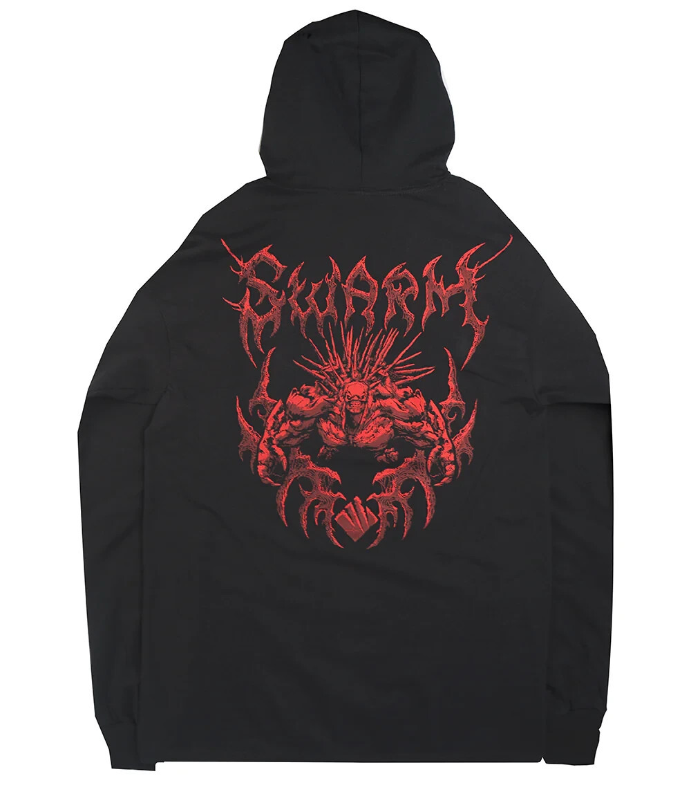 Gears of War Black Hoodie Long Sleeve Shirt w/Red Swarm Graphic