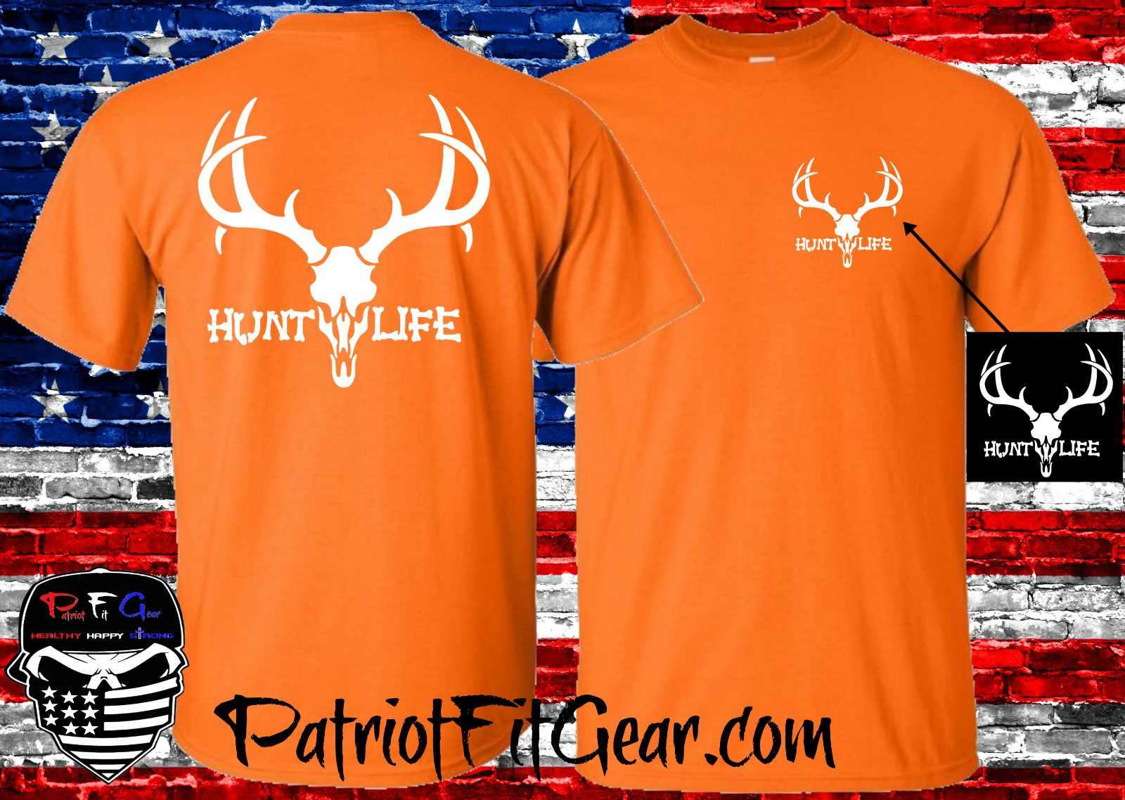 t-shirt,Hunt Life,Deer Hunting,Bow Hunting,Buck Skull,Whitetail,Rack Em Up,Deer