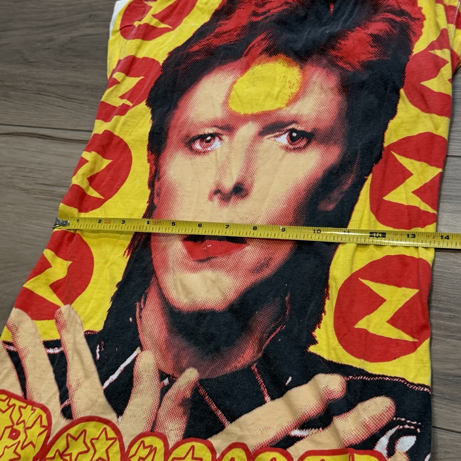 RARE Vintage Ziggy Stardust graphic tee David Bowie Altered Tie Back Pattern