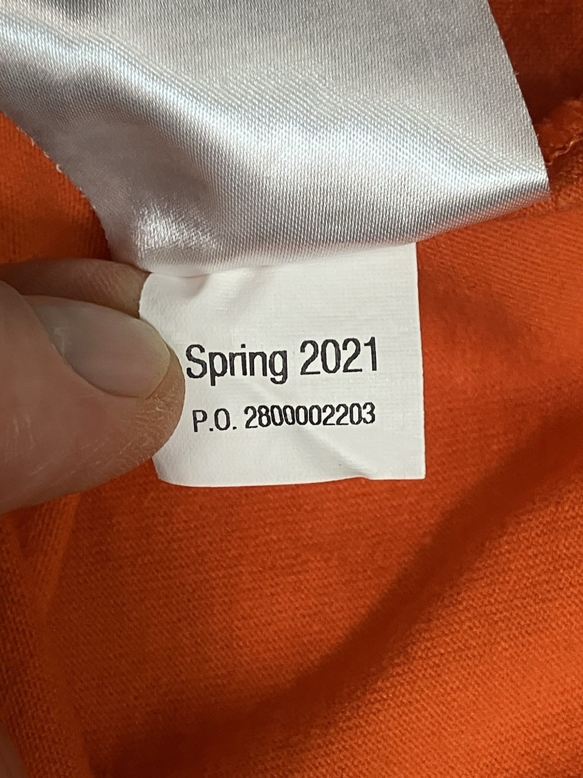 Carhartt K87 Loose Fit Pocket Logo Orange Crew Neck T-Shirt Men’s M