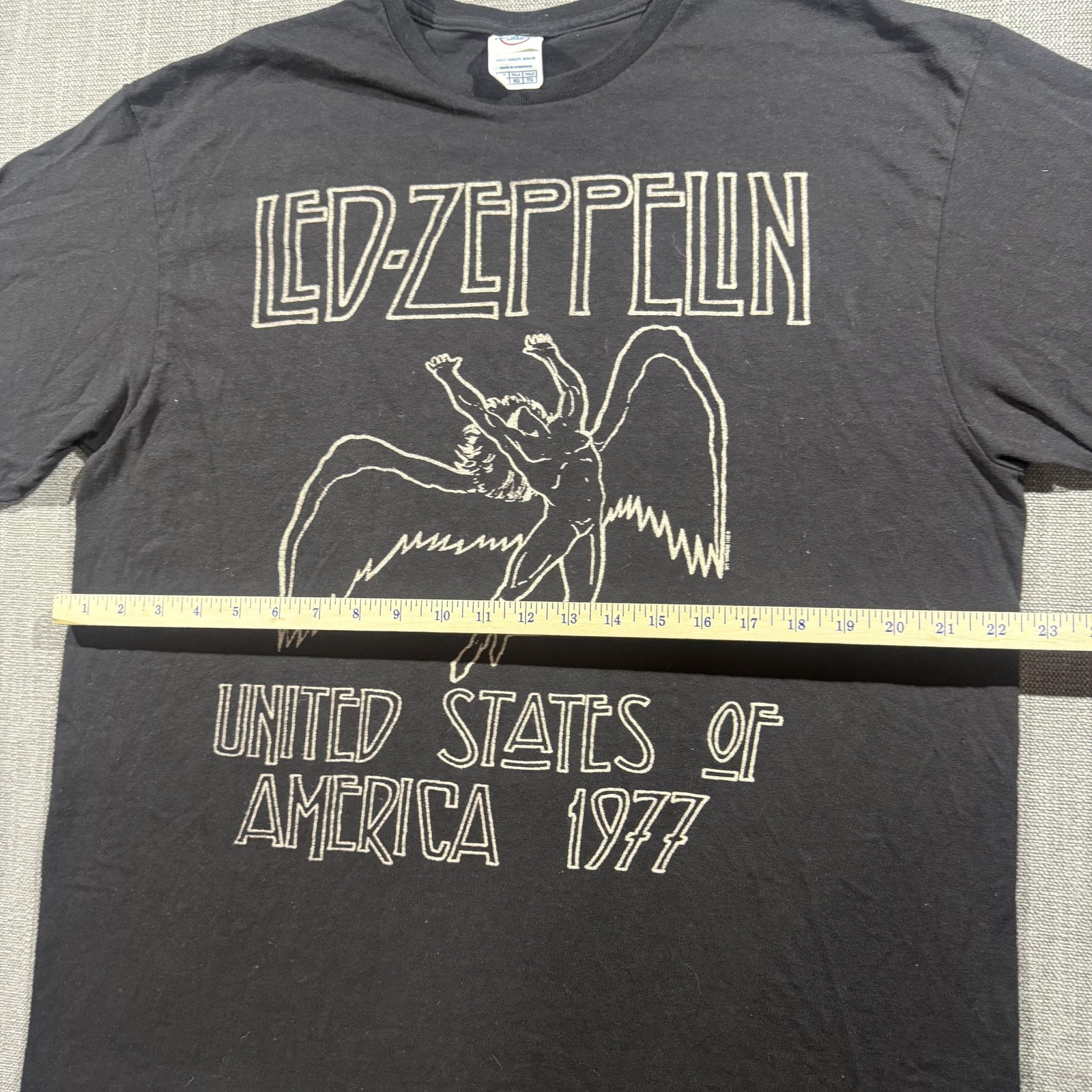 Led Zeppelin Shirt Mens XL Black 2011 United States Of America 1977