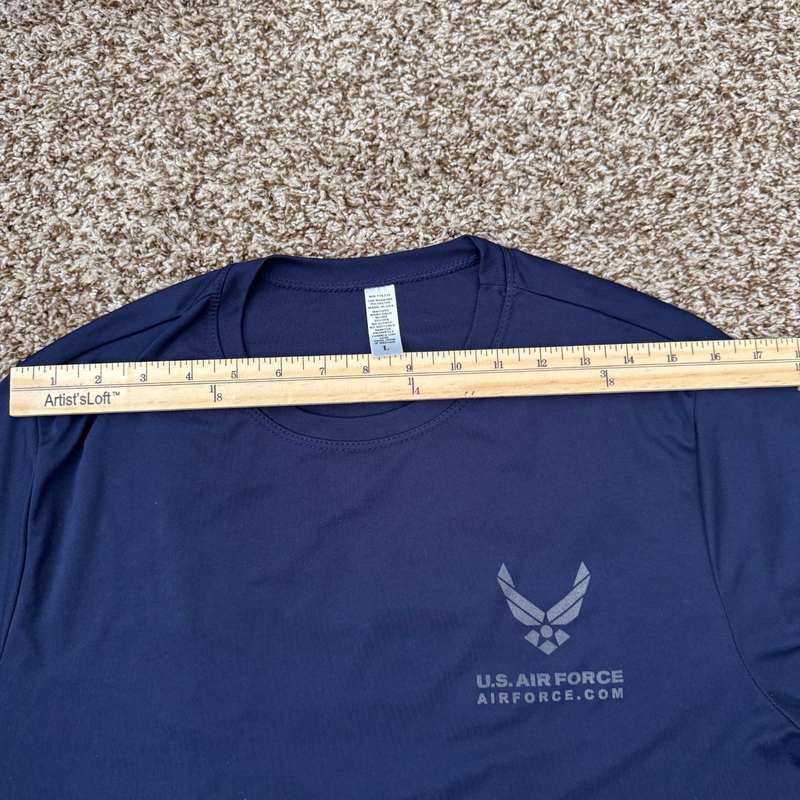 U.S. Air Force Navy Blue Logo T-Shirt (Large)
