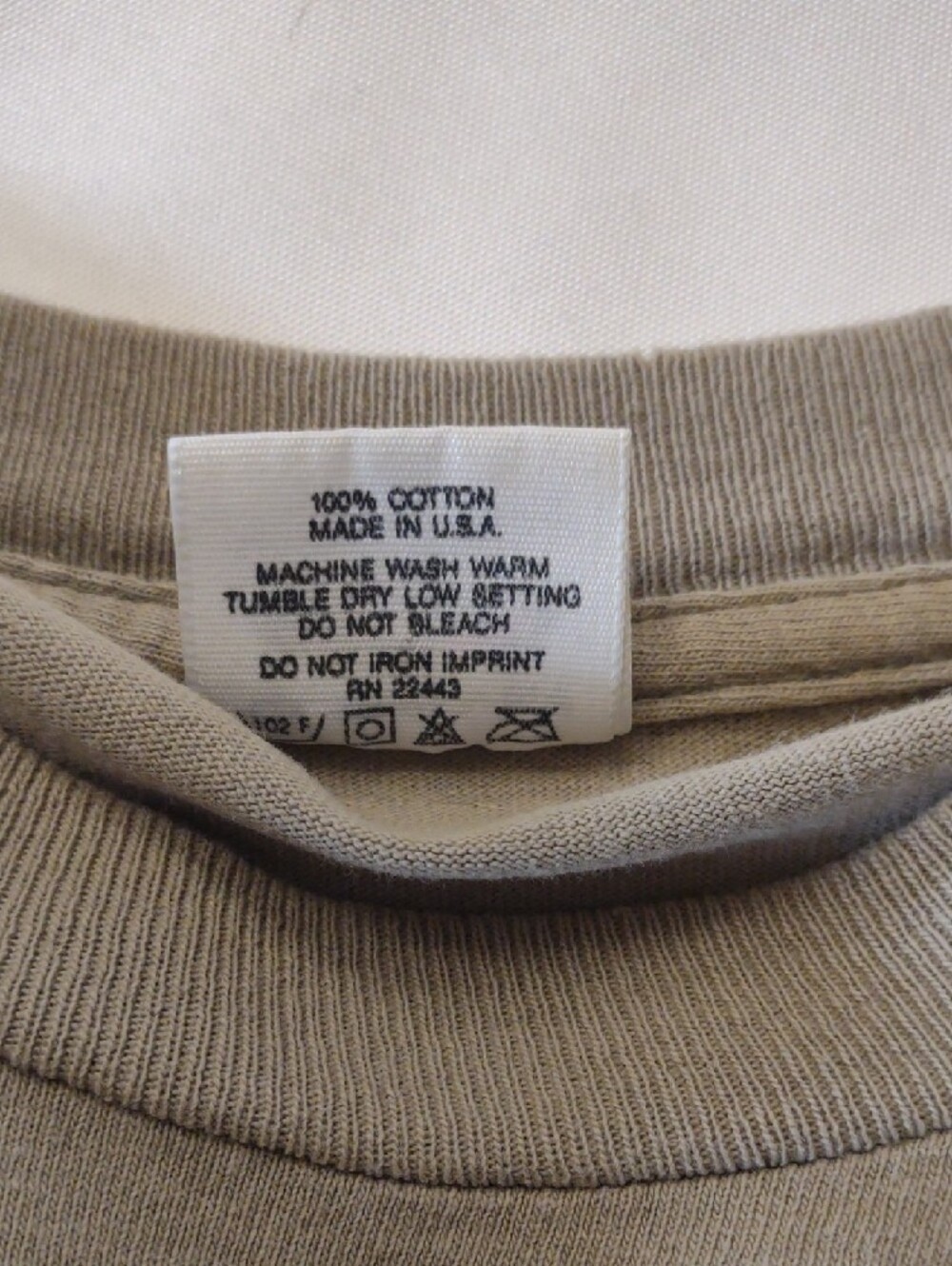 Vintage Quiksilver Khaki Short-Sleeve Tee w/ Sm. Logo Front / Lg. Logo Back – XL