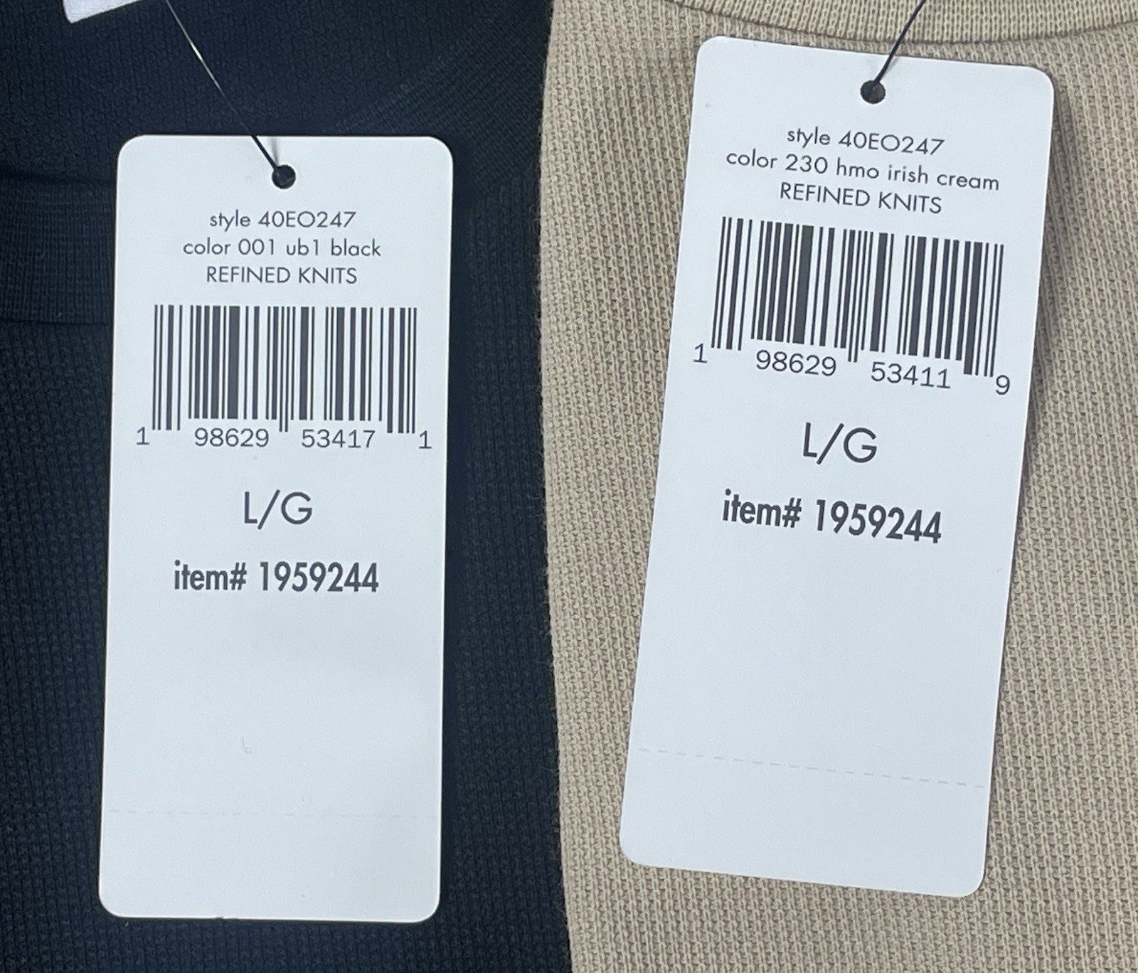 Calvin Klein Men’s Lot of 2 Size LARGE Black & Tan Waffle Tees NWT