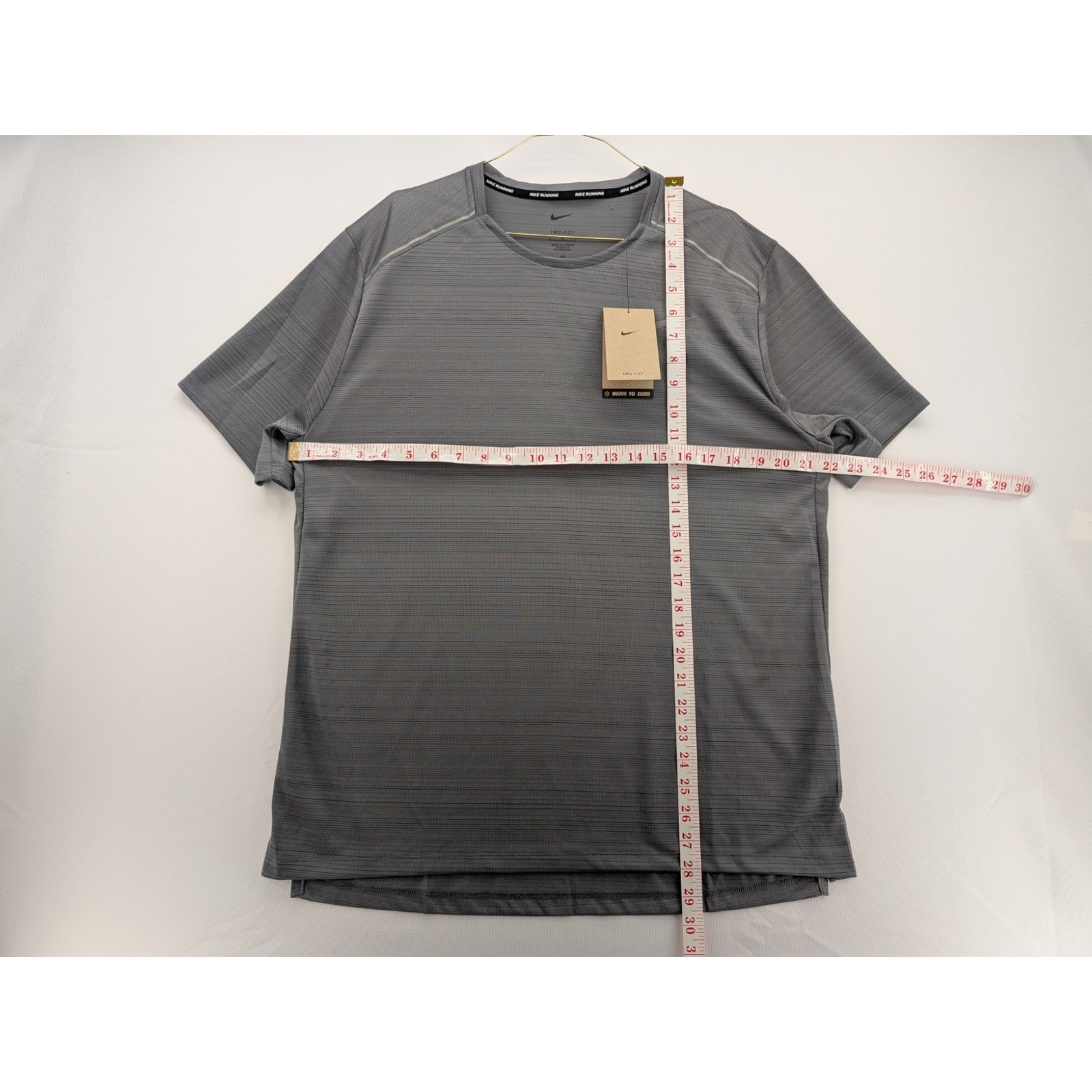 NWT Nike Dri-FIT 1.0 Grey Miler Running T Shirt in Grey size Large