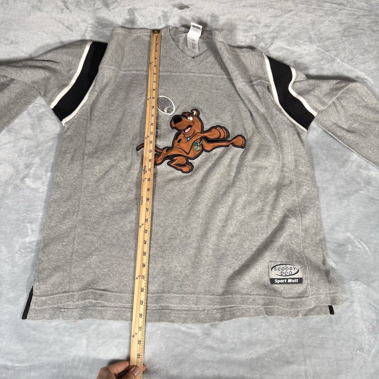 Vintage Scooby Doo Football Knit Jersey Mens XL Oversized Baggy Fit V-Neck 90s
