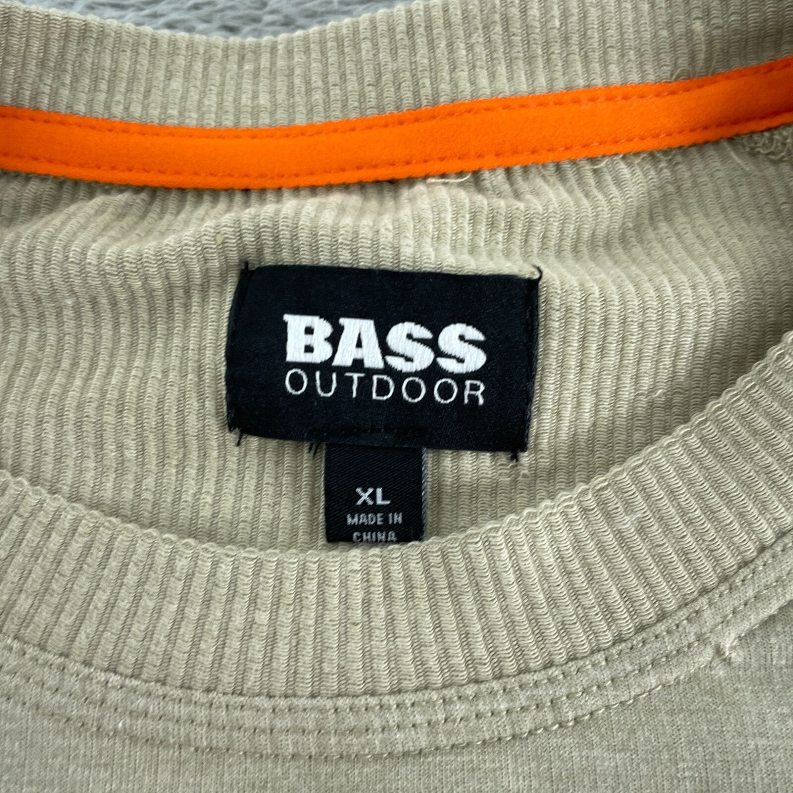 Bass Outdoor LS Utili-Tee Long Sleeve Shirt XL Tan NWT 1732