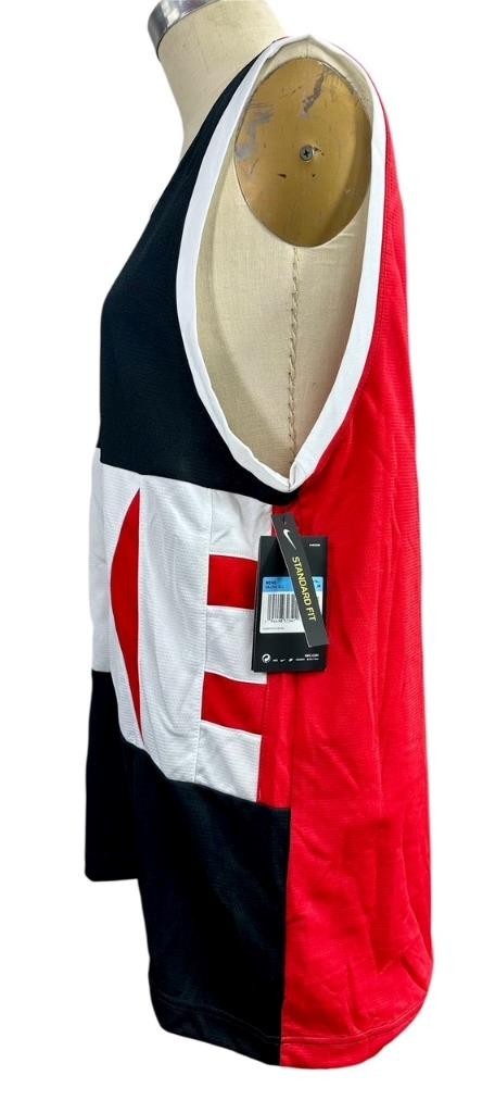 NWT Nike Black/University Red/White Basketball Dri-Fit Jersey DA1041-011 Size M