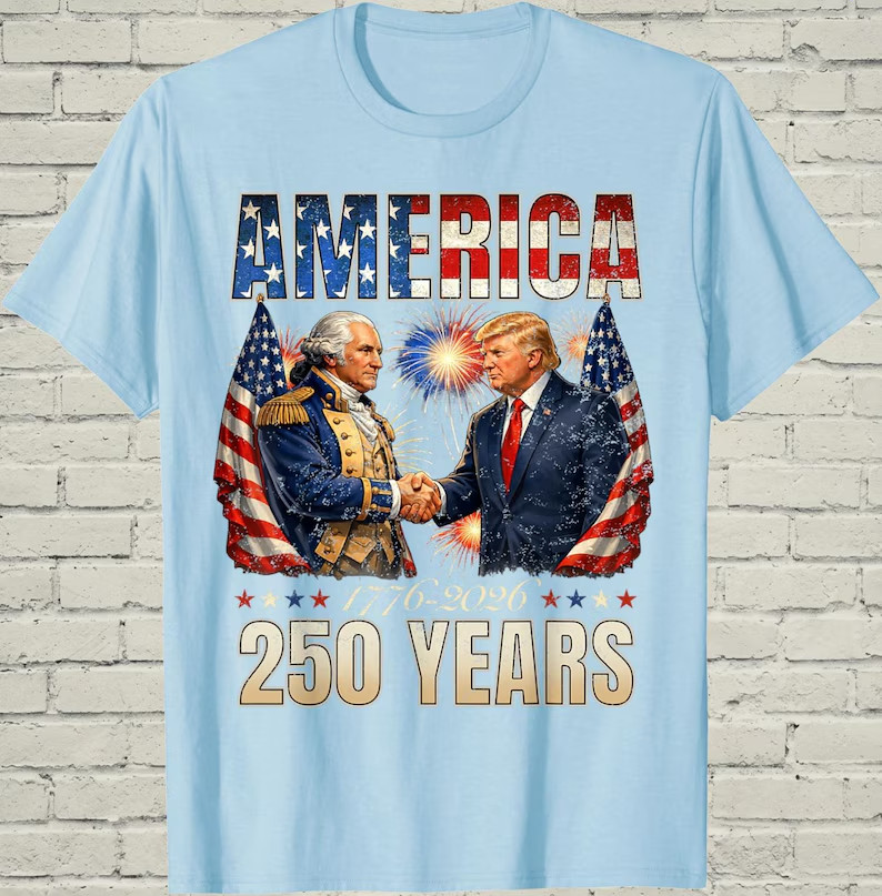 America 250th Anniversary Shirt, Trump Washington Patriotic Tee