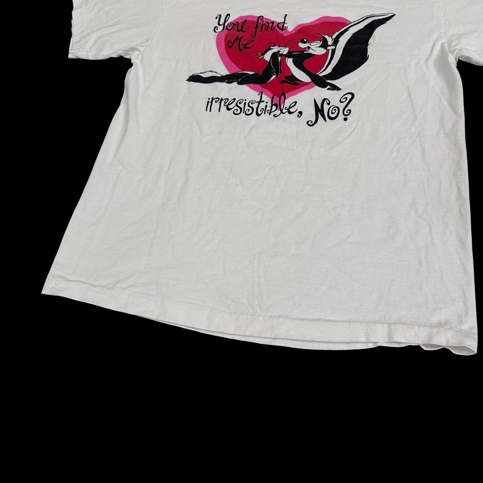 Vintage 90s Looney Tunes Pepe Le Pew In Ze Irresistible T-Shirt L Single Stitch