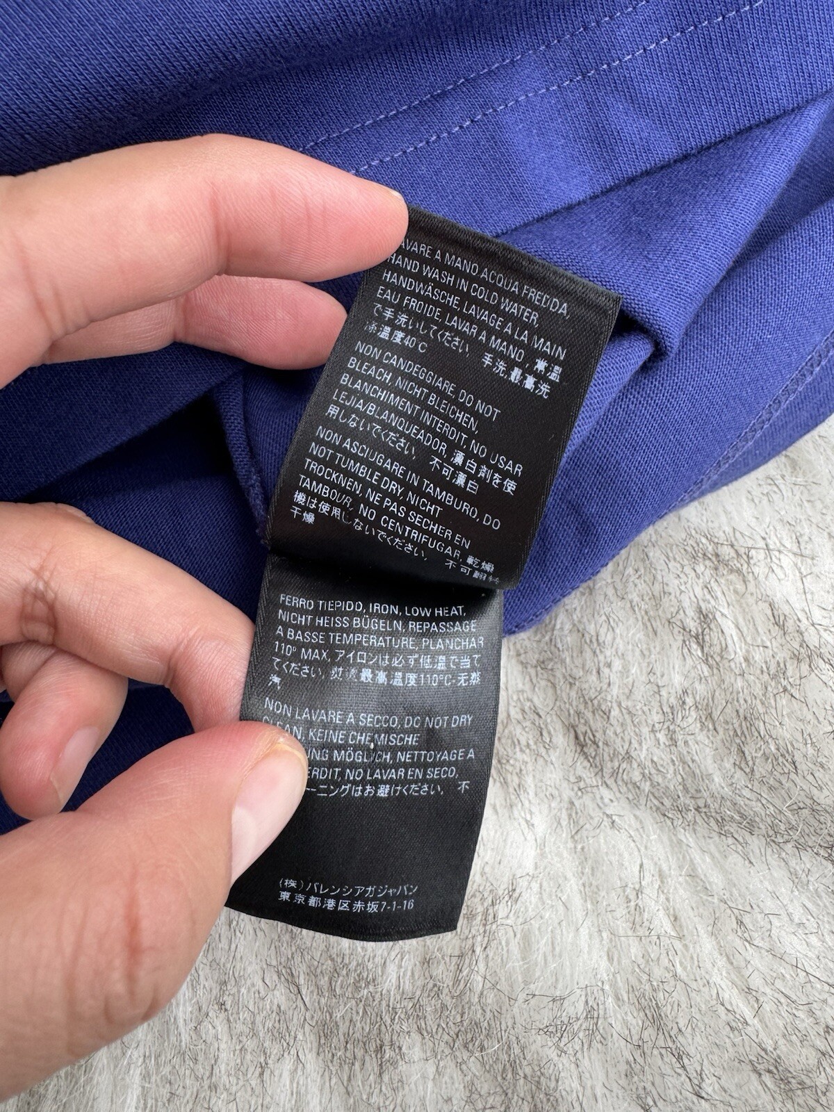Balenciaga Logo Tshirt Marine Blue | Size XS / XSmall | Normal fit RRP £550