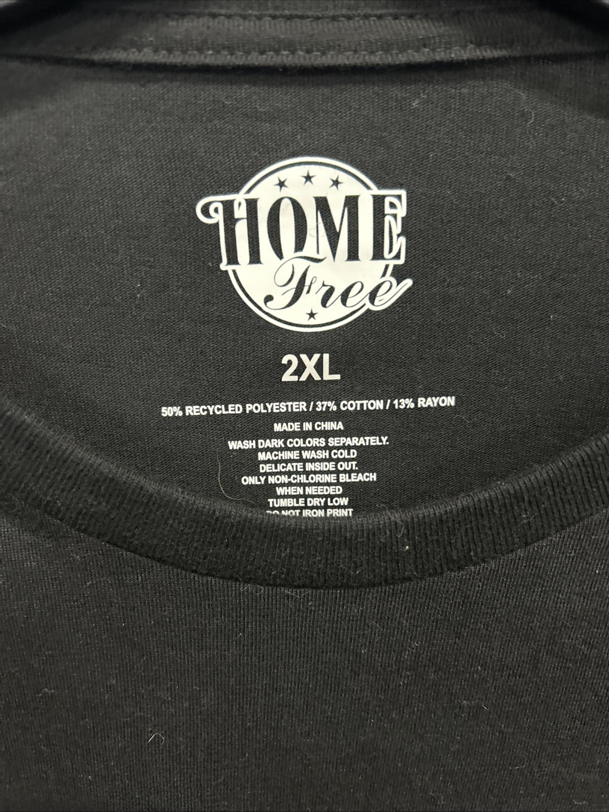 Home Free Friends Virginia Black Shirt Size 2XL