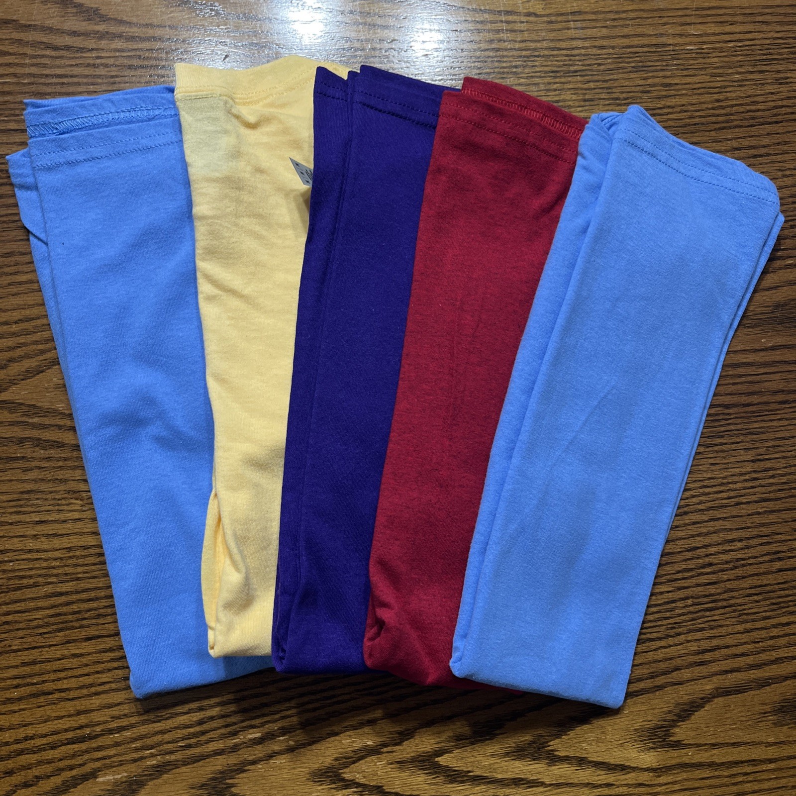 Gilden Heavy Cotton T-shirts Multicolors Size Medium No Pocket Set Of Five