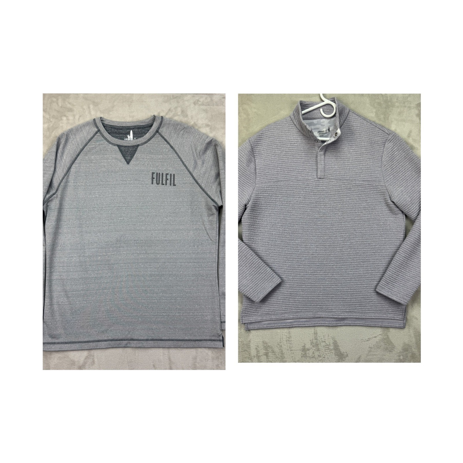 Johnnie-O Pullover Lot Mens Medium Benjy Henley & Krew Performance Heather Golf
