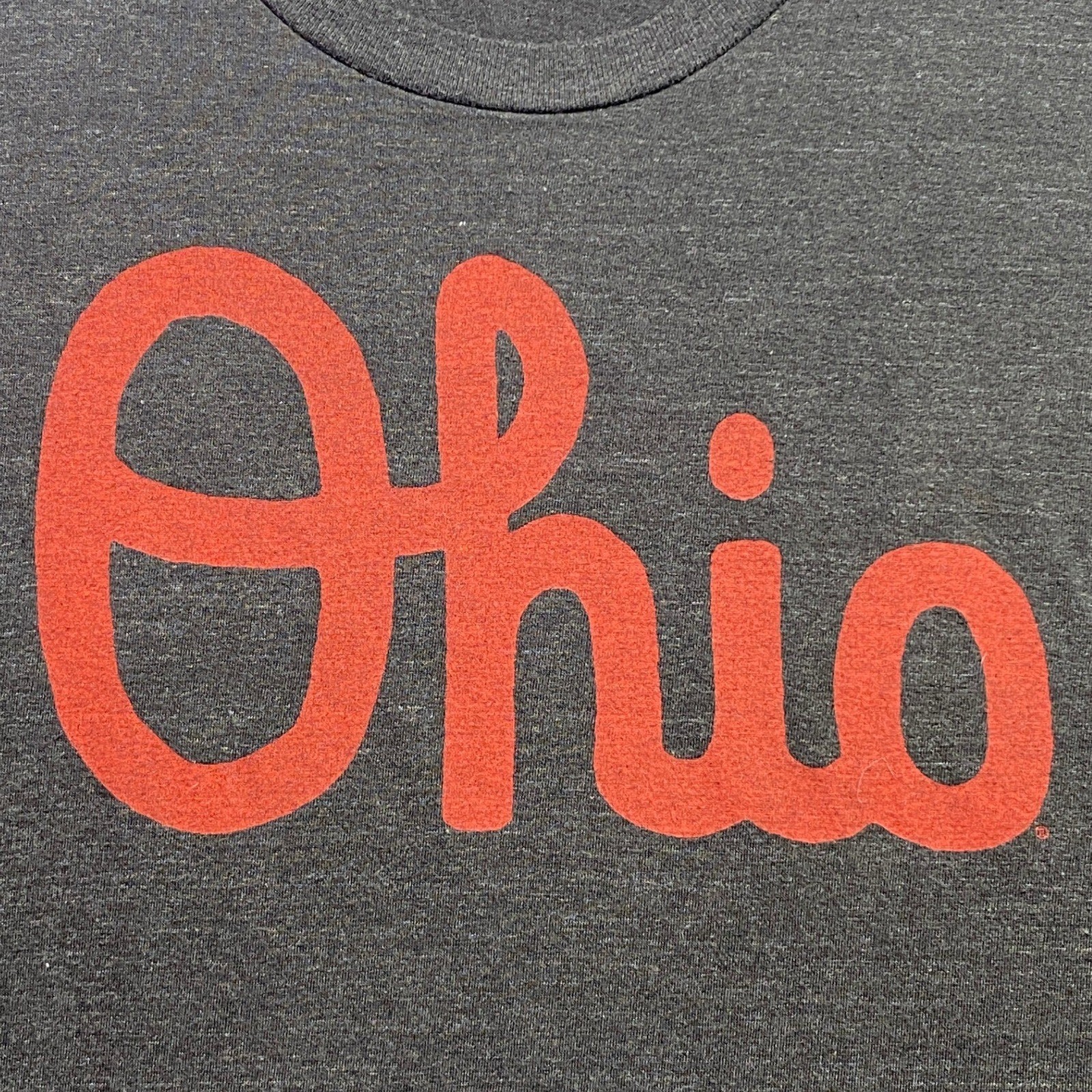 Ohio Shirt Mens Medium Script Streetwear Grunge Everyday Spell Out Casual