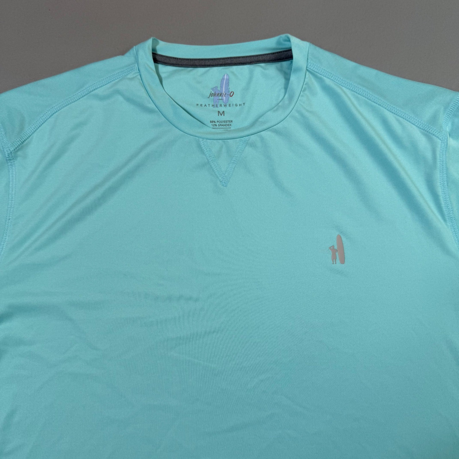 Johnnie-O Featherweight Shirt Mens Medium Blue Long Sleeve UPF 50+ Golf Stretch