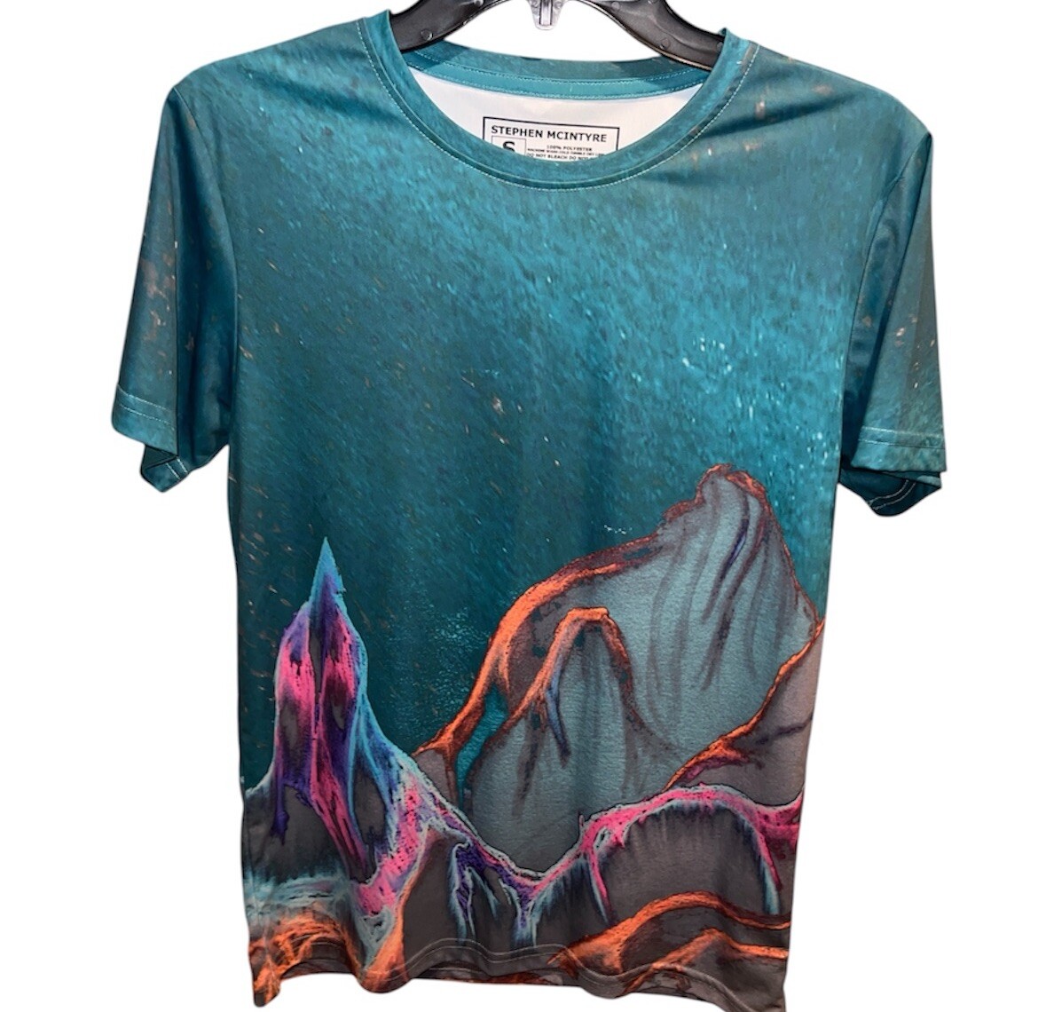 UPF 50+ Sun Shirt Stephen McIntyre Mens S Color Art Dry Wick Swim Sport fishing
