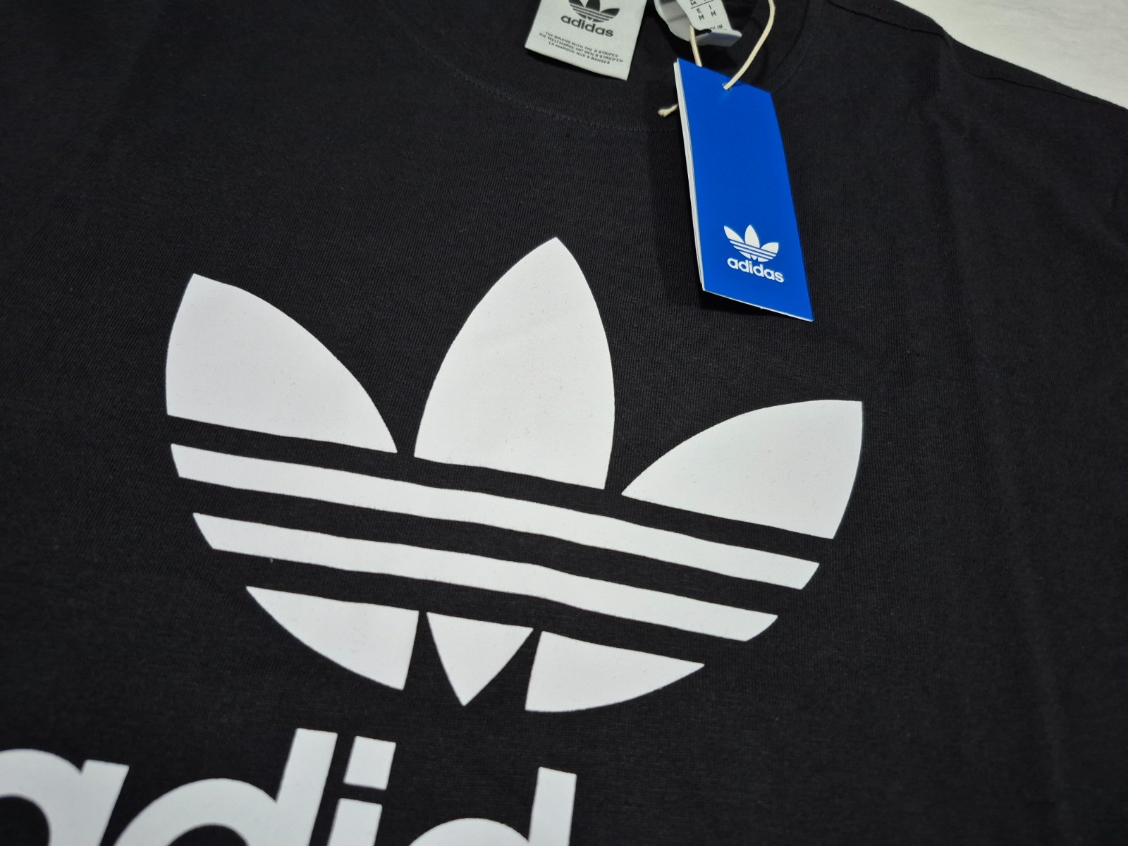Adidas Classic Cotton Originals Men’s T-Shirt Trefoil Logo Black-White IU2364