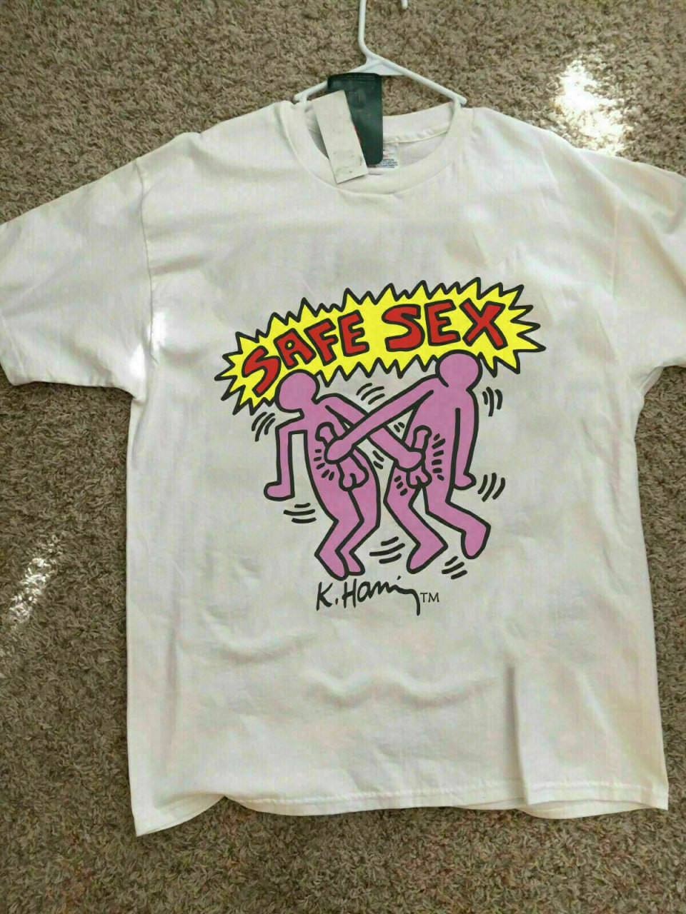 Vintage shirt Keith Haring AIDS SAFE SEX Day tshirt