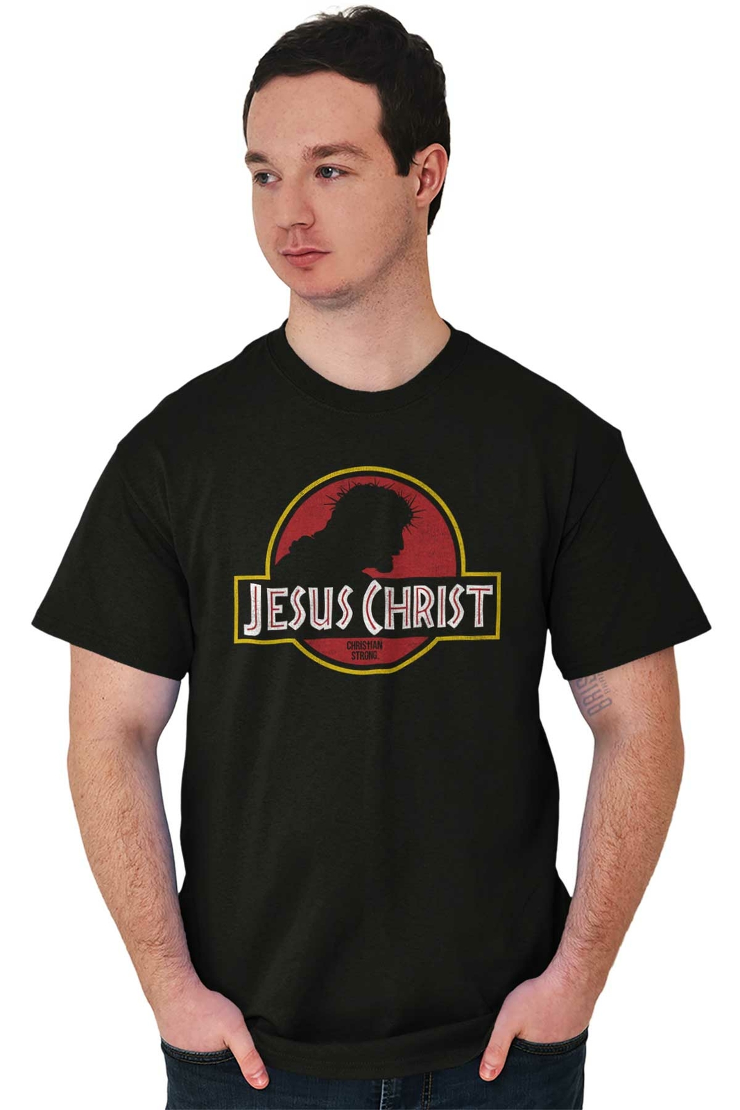Christian Faith Pop Culture Jesus Christ Womens or Mens Crewneck T Shirt Tee