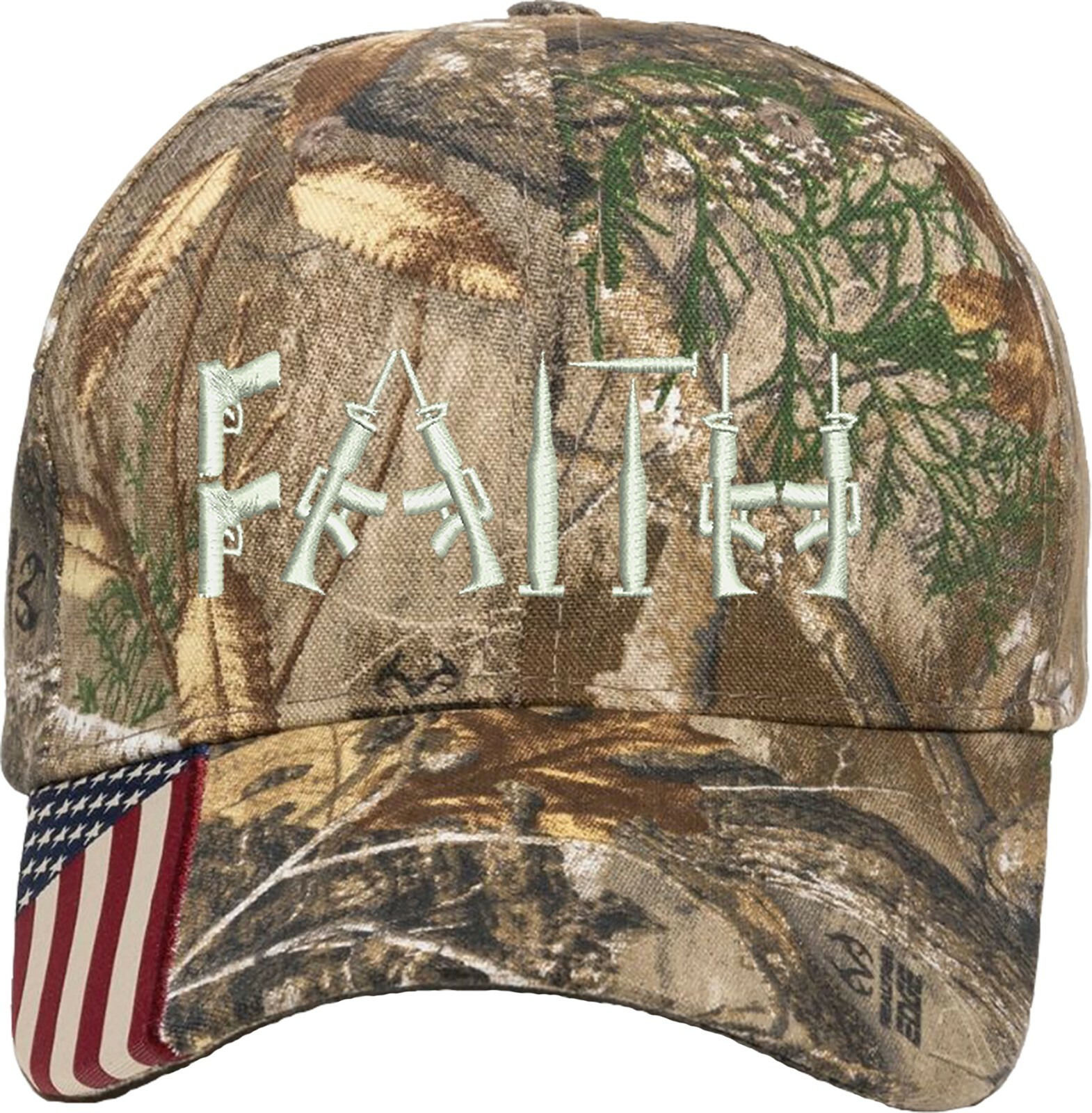 Faith Guns 2nd Amendment Embroidered Camo Structured Adjustable Hat