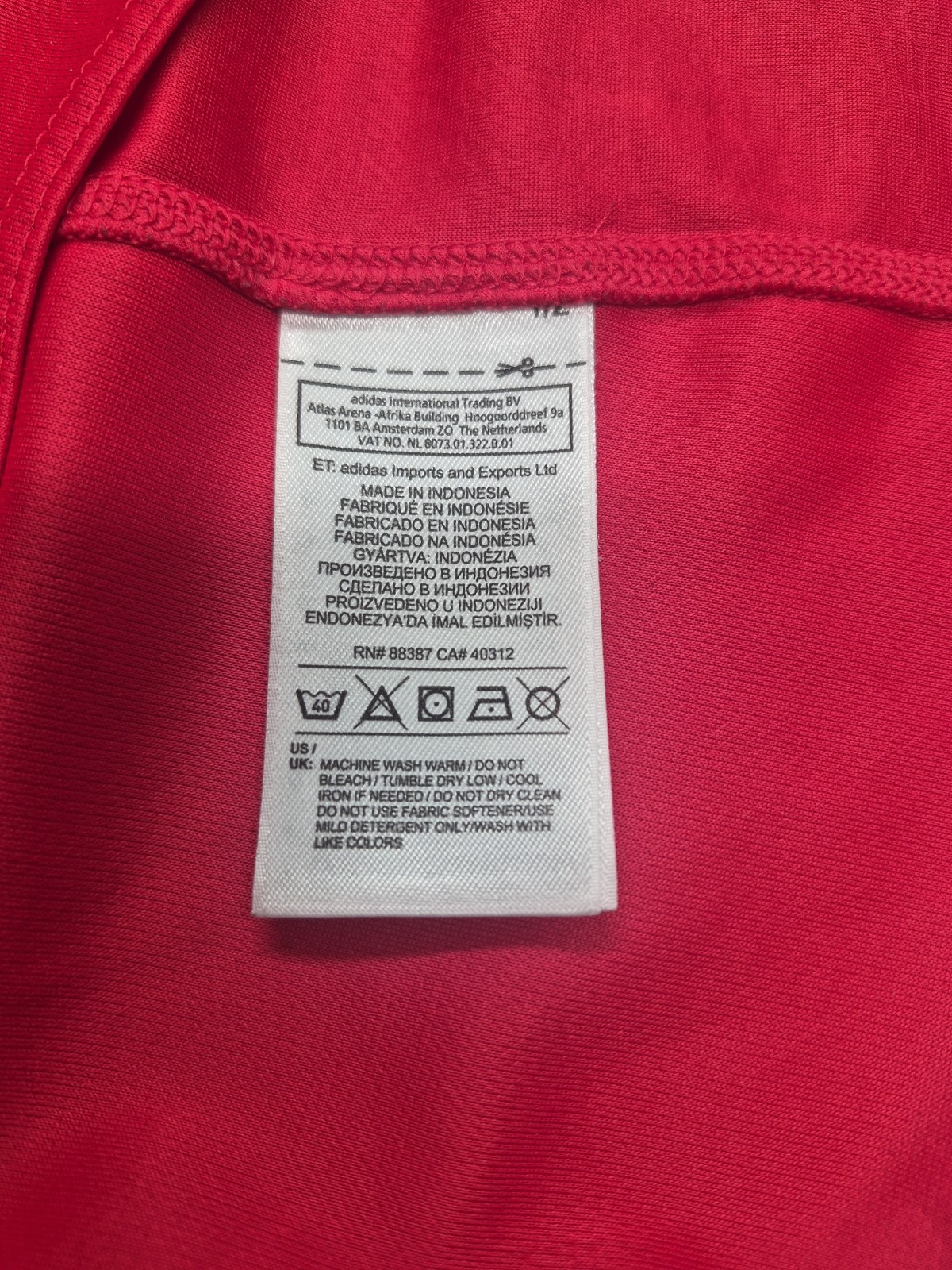 Adidas Response Climalite Running Shirt Mens Large Red/Orange Athletic Tee Gym