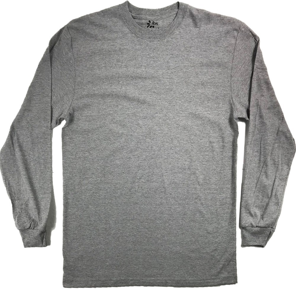 IBS HEAVYWEIGHT T SHIRT MENS LONG SLEEVE S M L XL 2XL 3XL