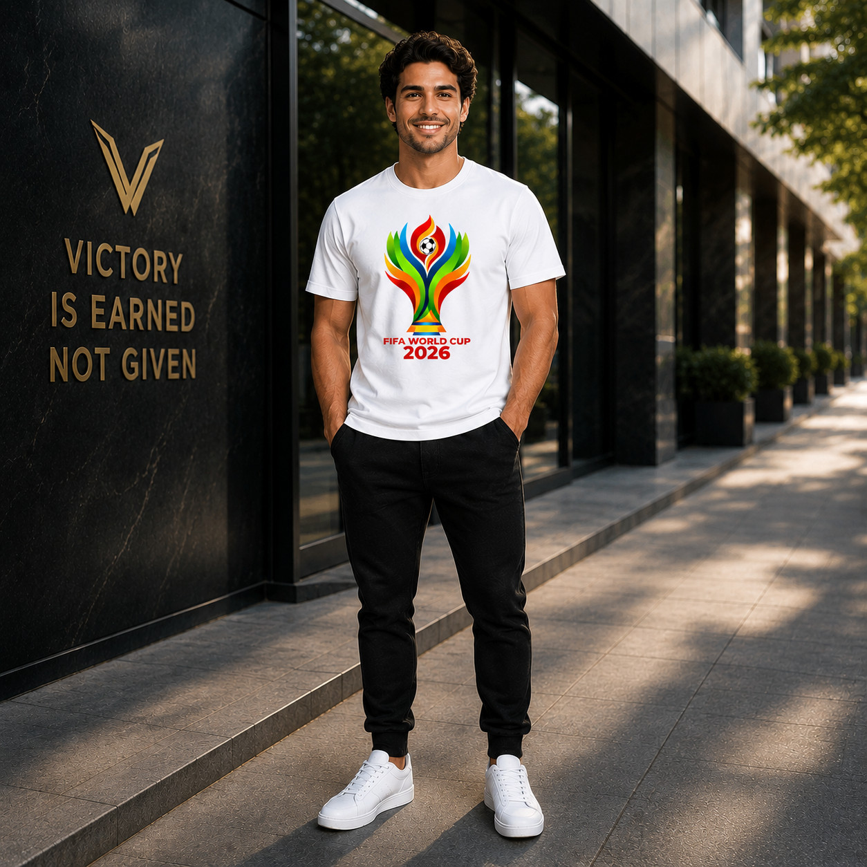 FIFA World Cup 2026 T-Shirt Men’s Soccer Fan Graphic Cotton Top Casual Tee