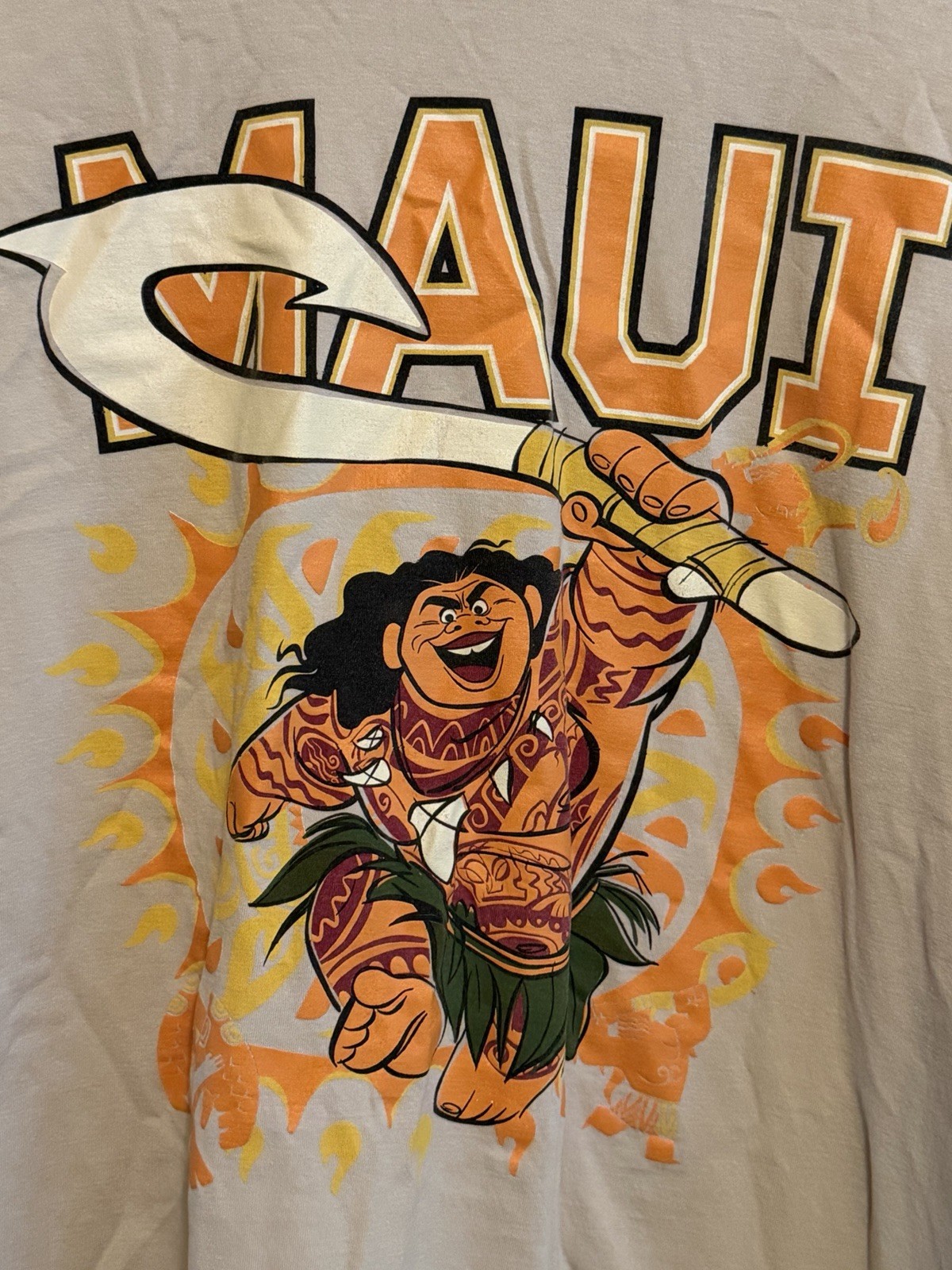 Men’s Disney Maui Tan T-shirt Size L (725)