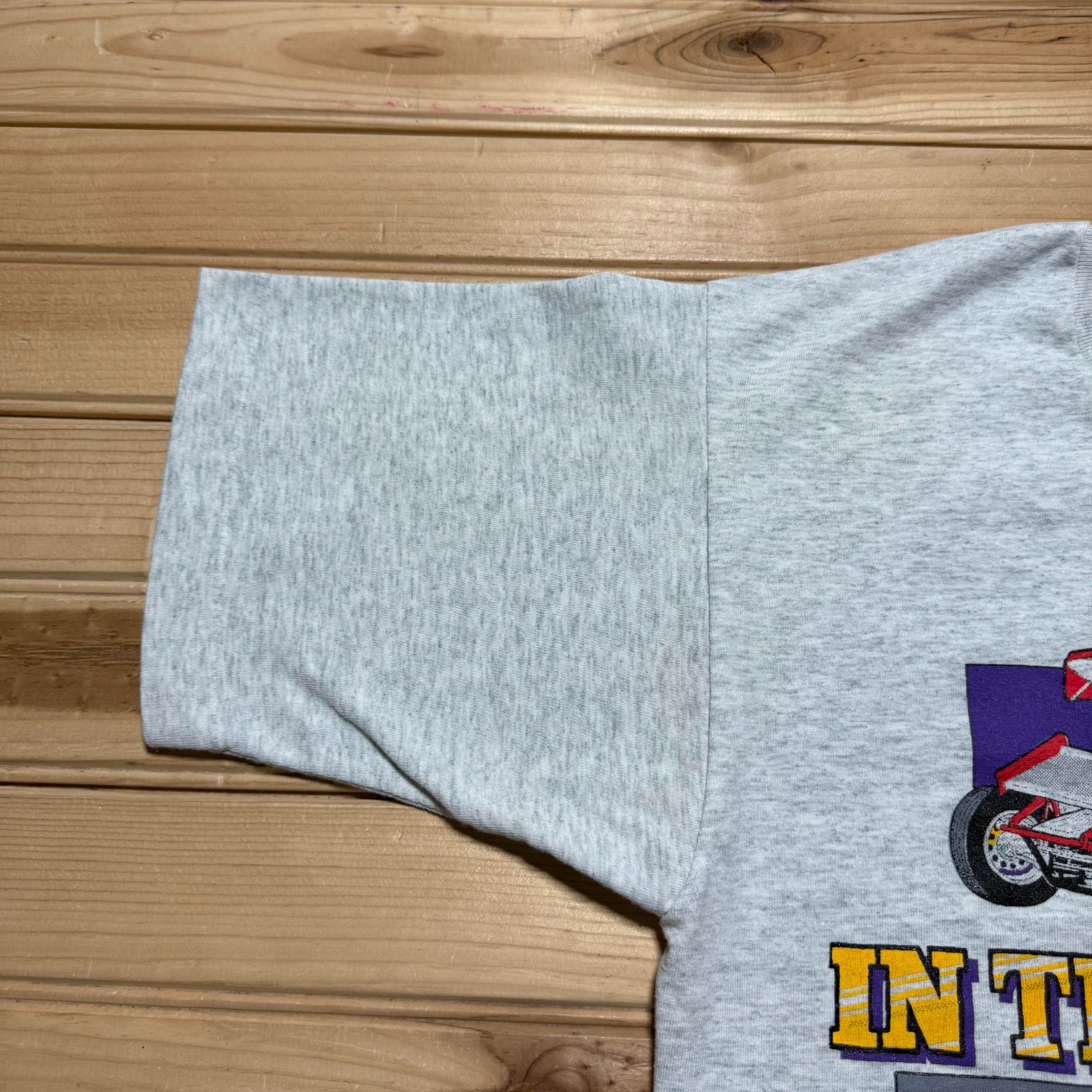 Vintage 90s Cedar Lake Speedway Dirt Clay Race Track Cars Graphic T-Shirt Medium