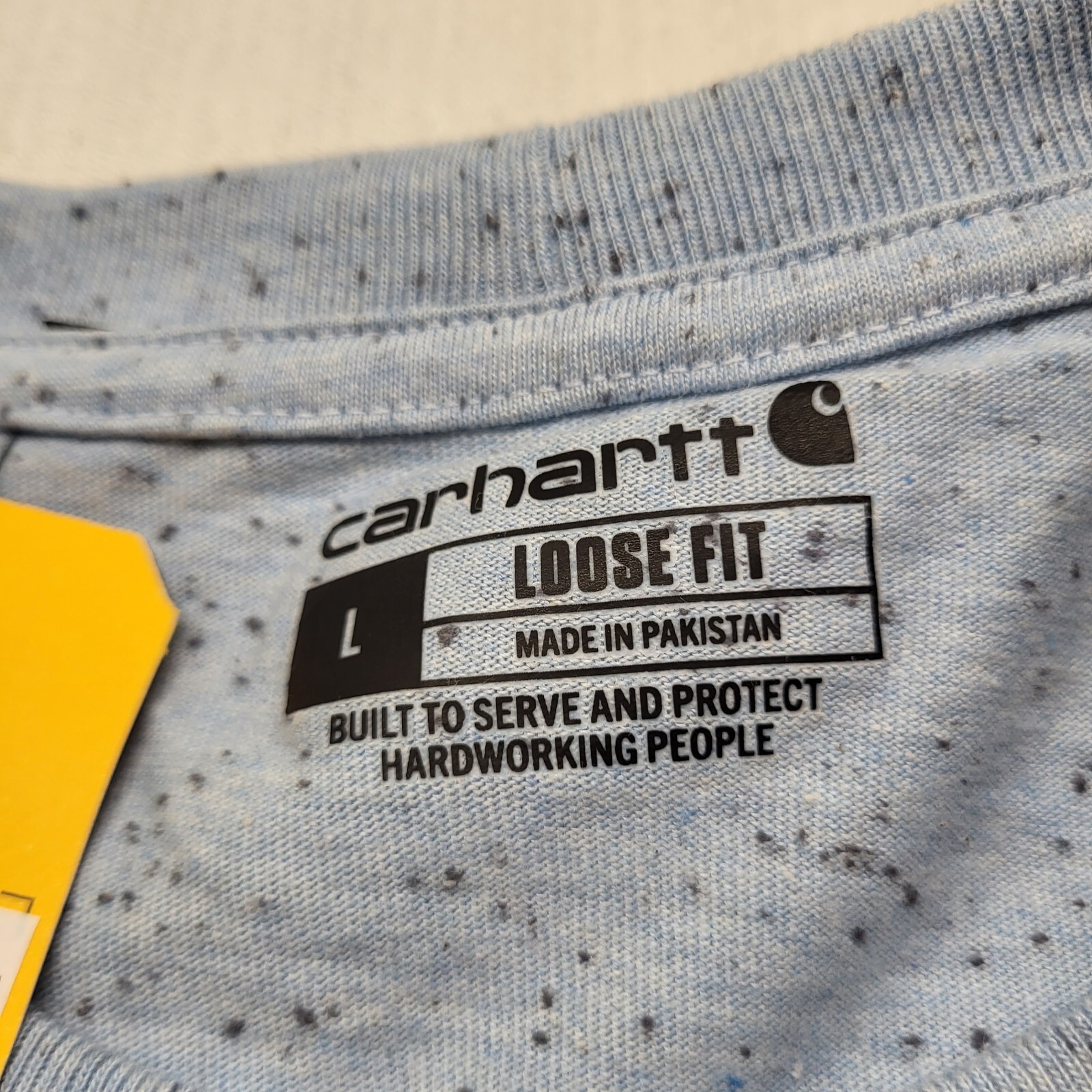 New Carhartt Pocket T shirt Mens Large Loose Fit Blue Short Sleeve Cotton Blend