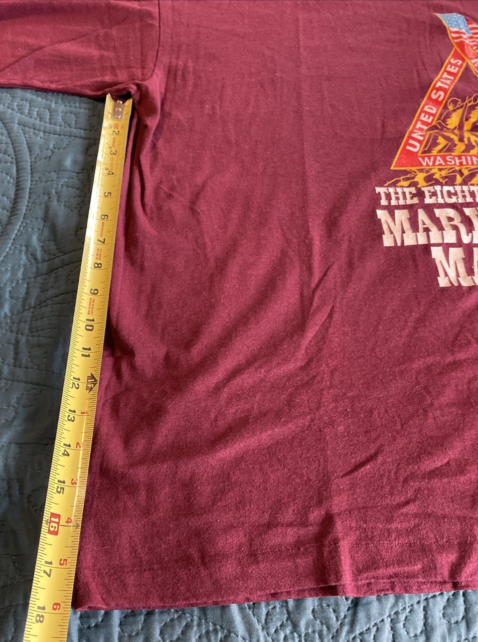 Tennessee River Long Sleeve T-shirt, United States Marines Annual Marathon 93 XL