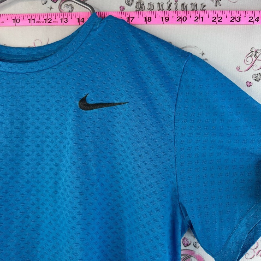 Nike T-shirt stretchy Bright Blue Dri-FIT Short Sleeve Athletic Tee