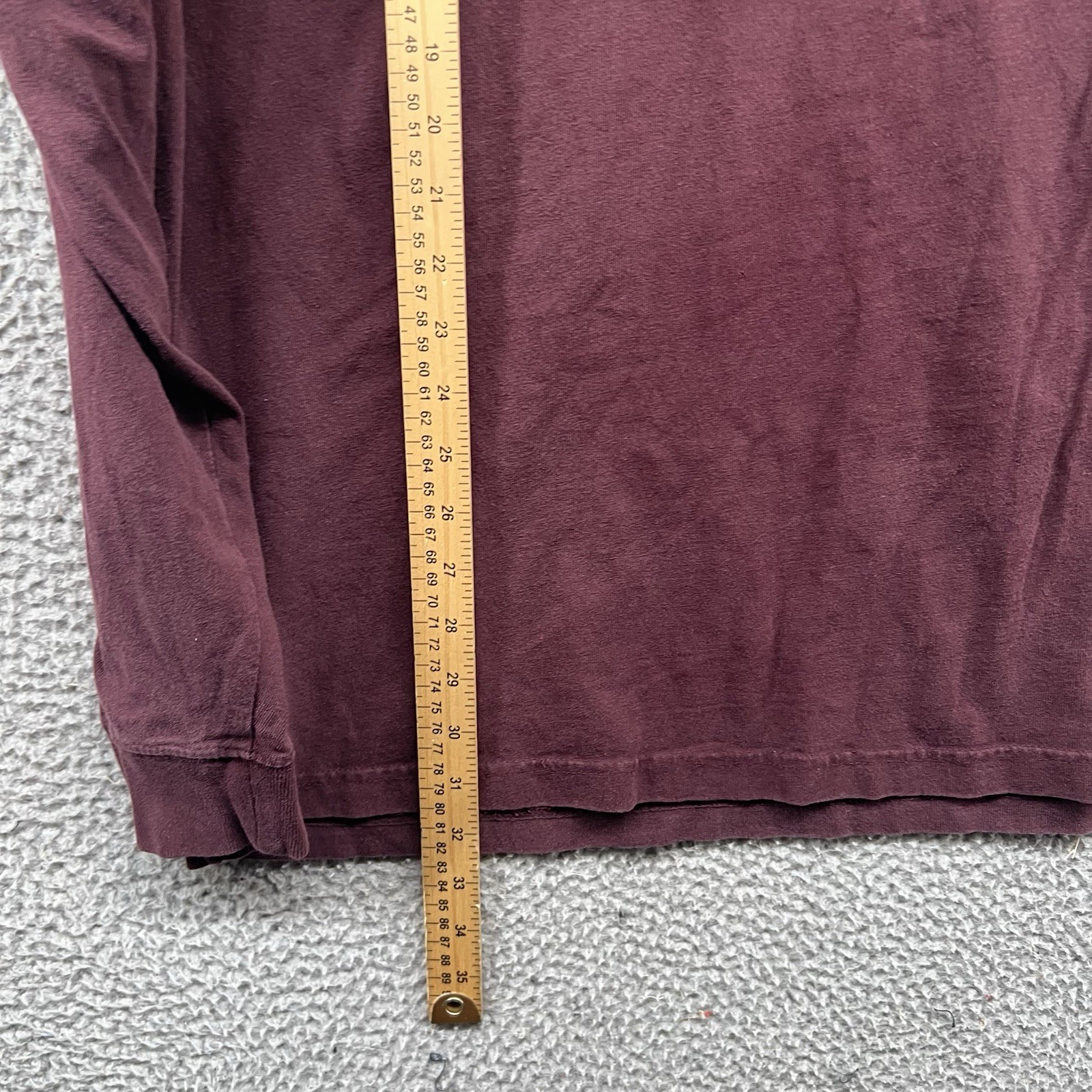 Carhartt Shirt Mens Large Tall LT Red Pocket T Relaxed Loose Long Sleeve Crew