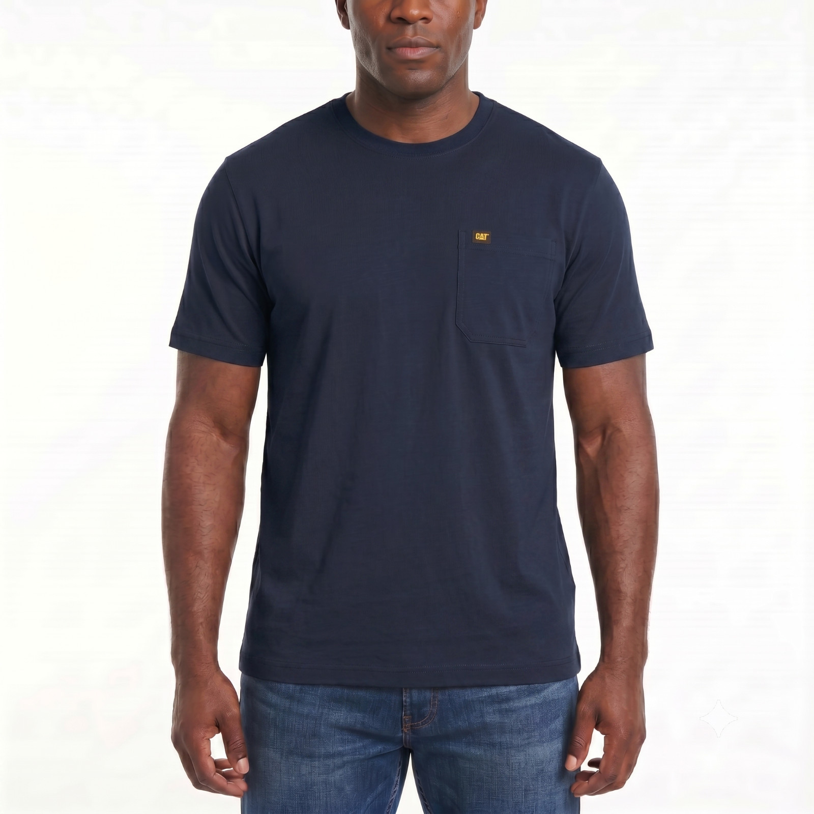 CAT Men’s Pocket Tee Shirt 100 Cotton Midweight Classic Comfortable S-XXL